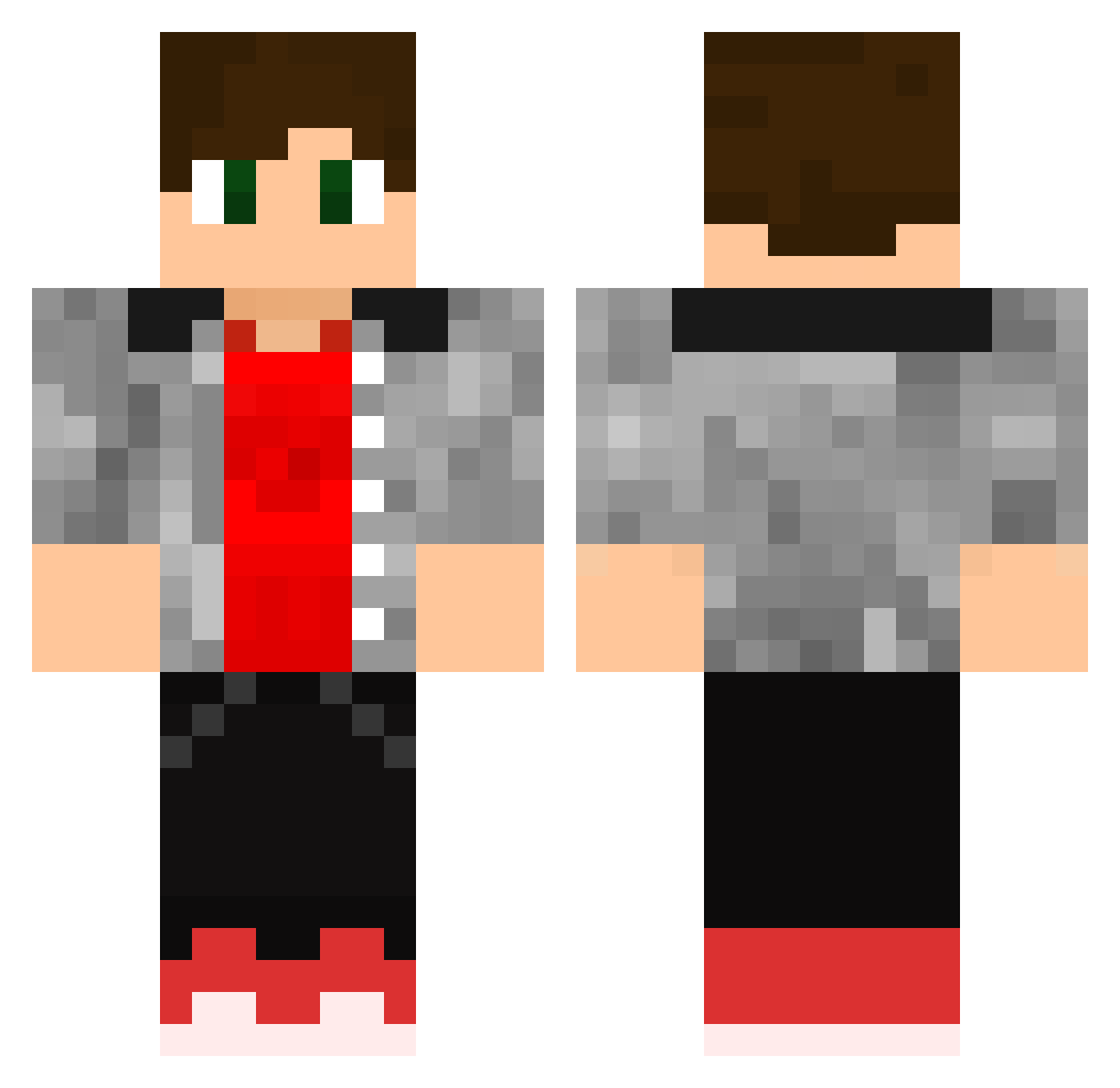 ItsEskimoski Minecraft skin, front and back view