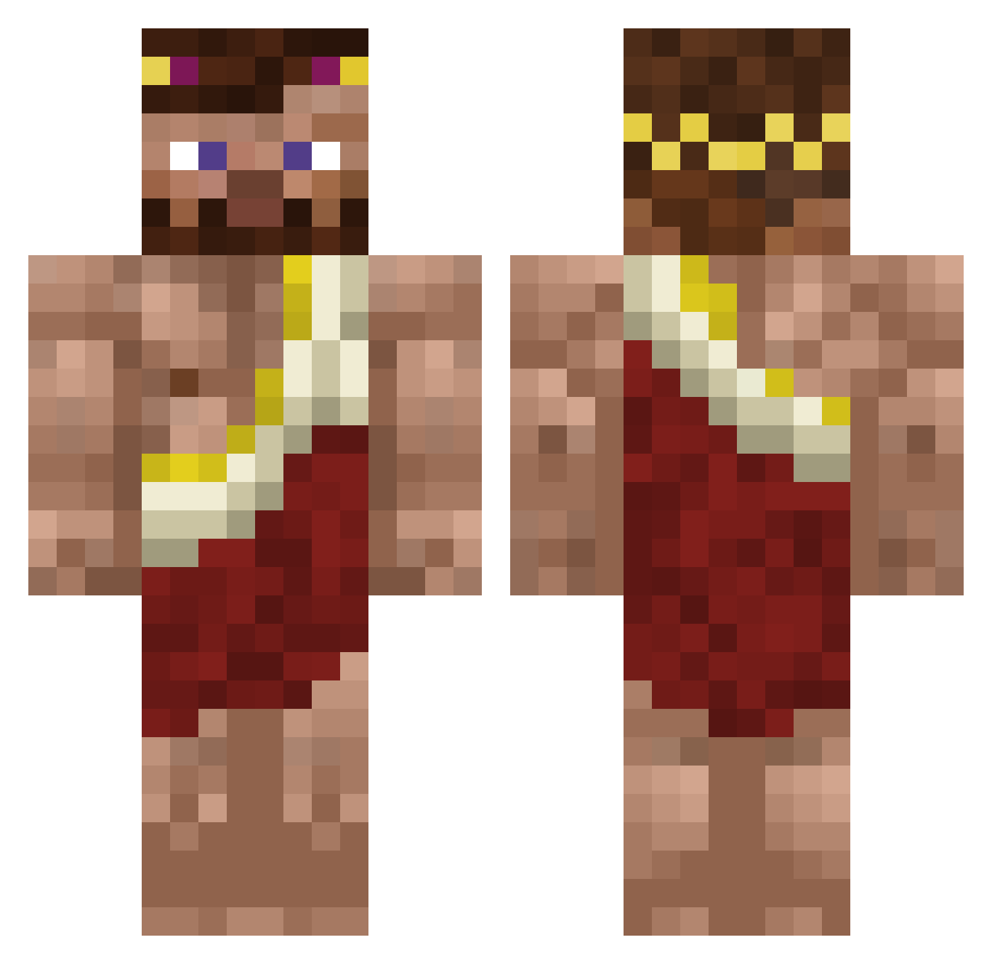 SamS1gma Minecraft skin, front and back view