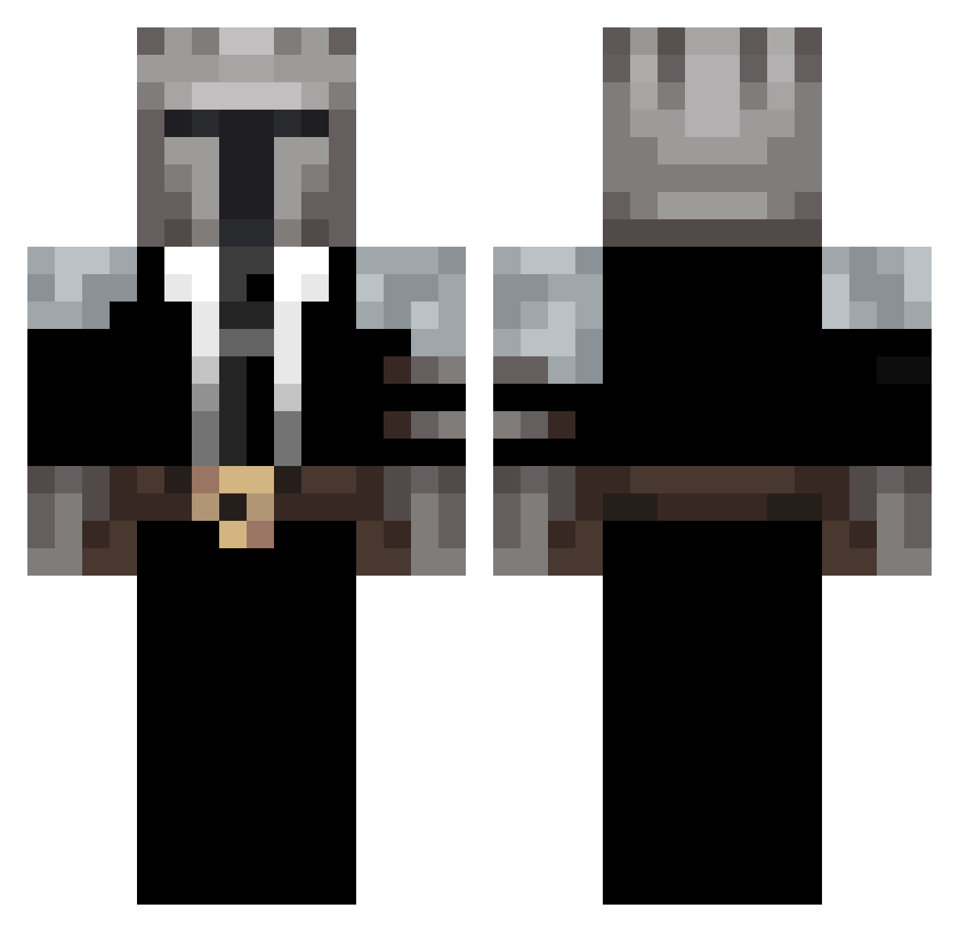 TheAmazingFox234 Minecraft skin, front and back view