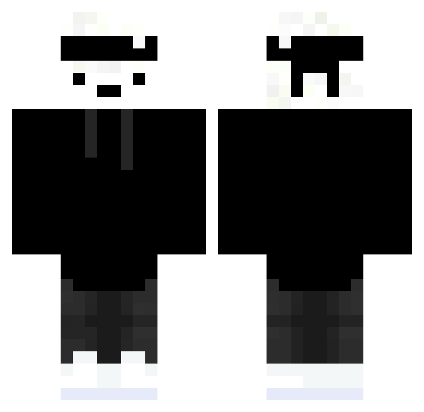 stranzero Minecraft skin, front and back view