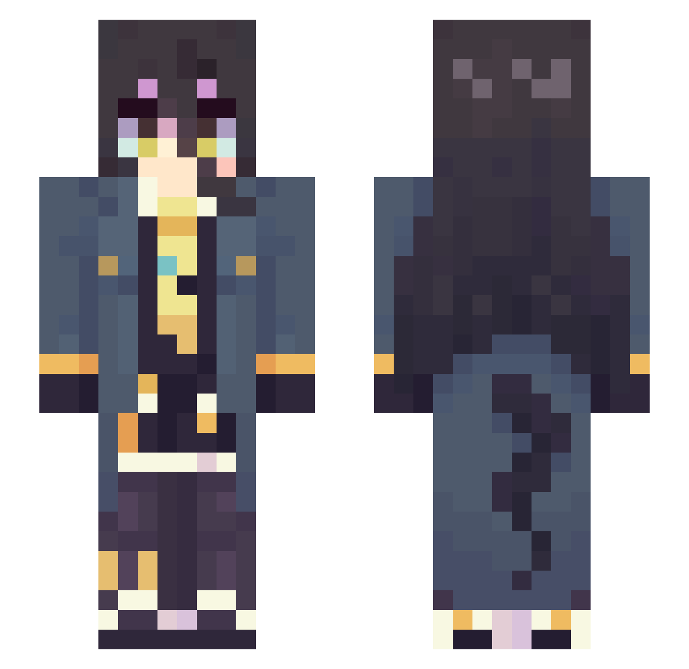 Lcua_ Minecraft skin, front and back view