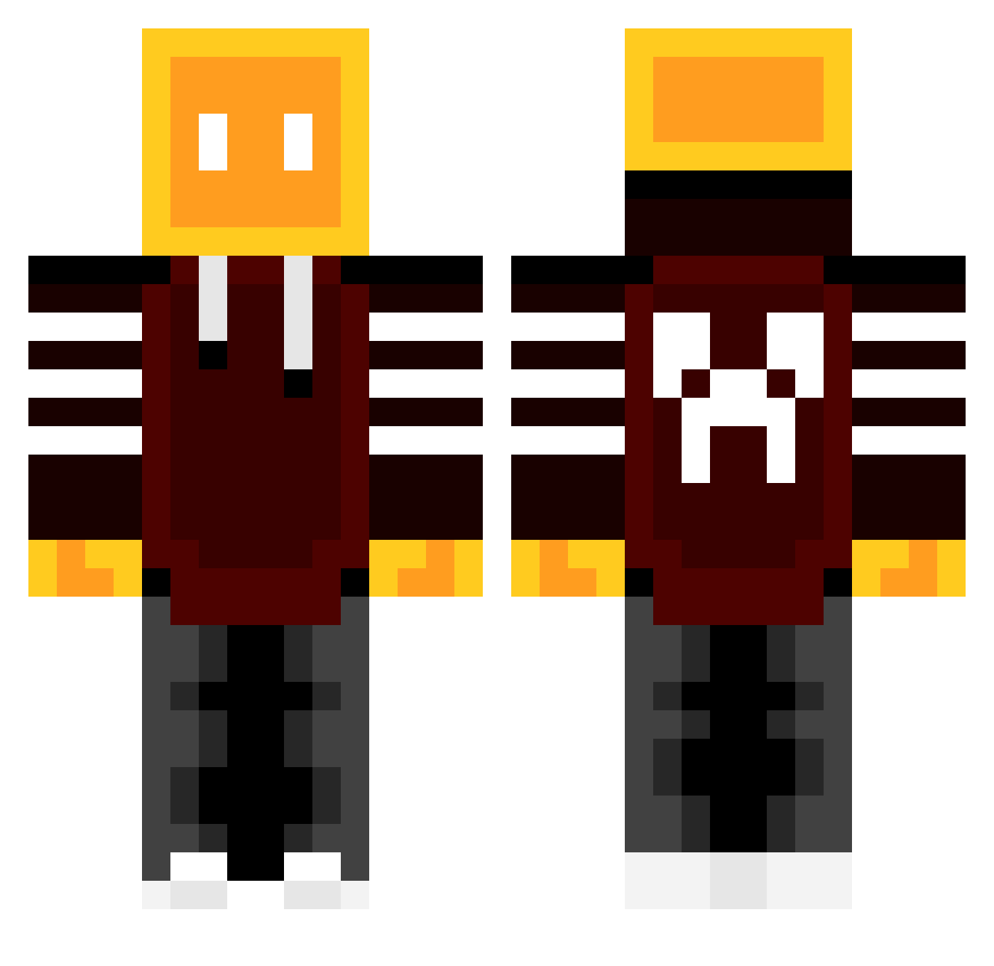 VPR_W33ZY Minecraft skin, front and back view