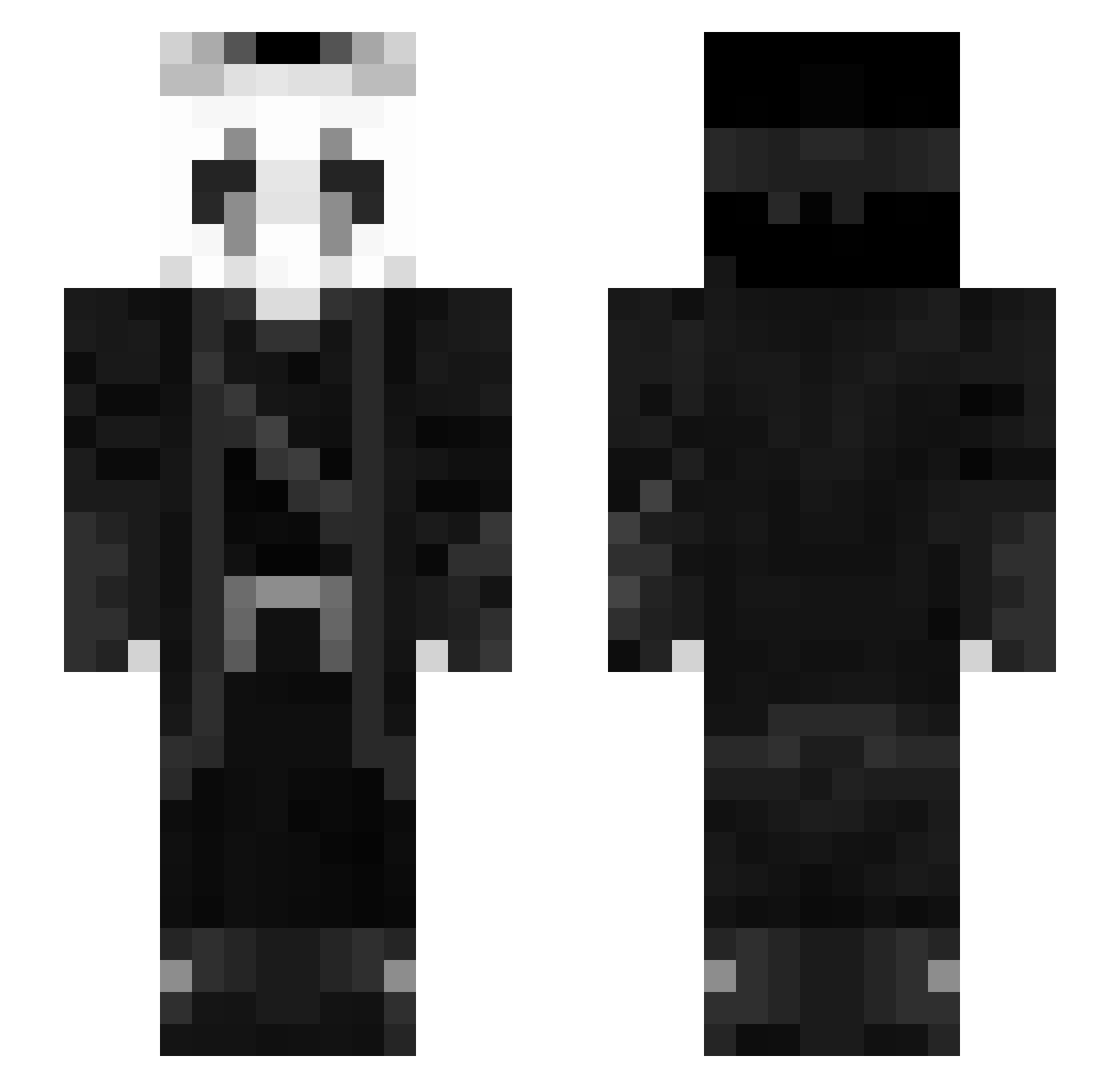 Tobyuki Minecraft skin, front and back view