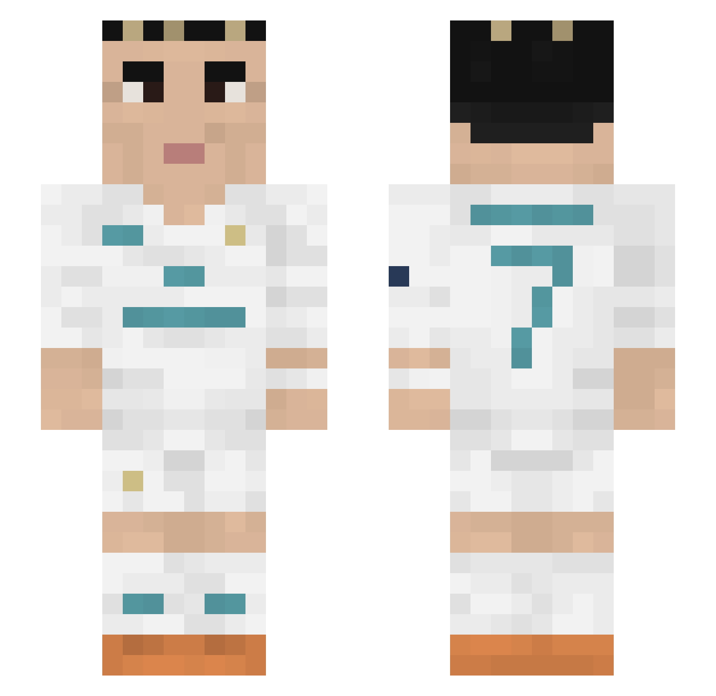 roodrik Minecraft skin, front and back view