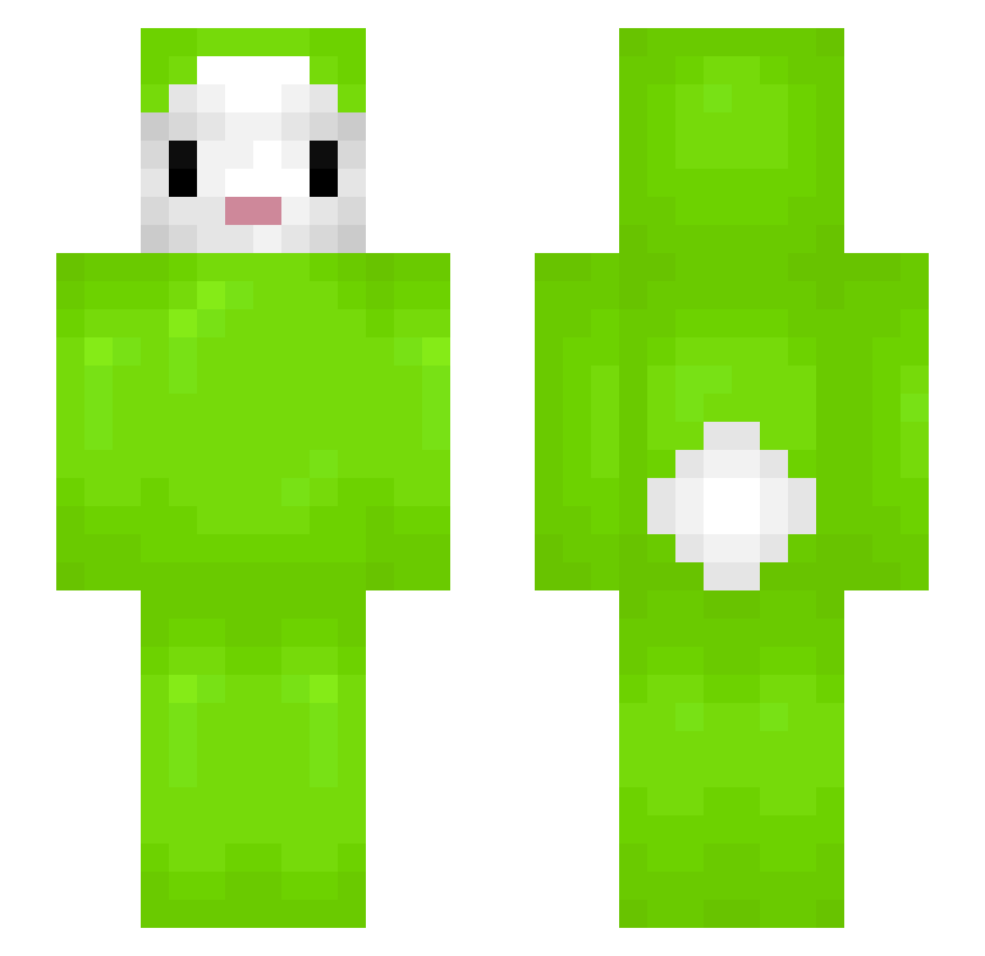 madybun Minecraft skin, front and back view