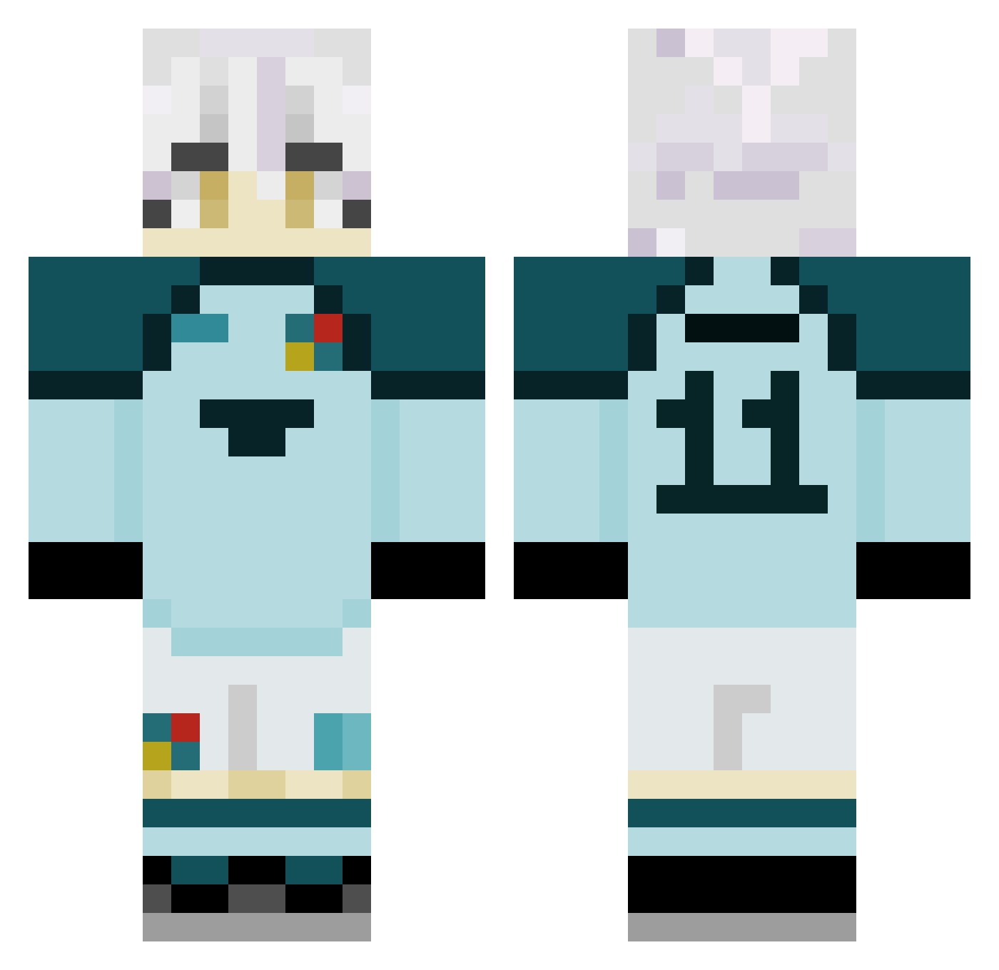 valorantsweat69 Minecraft skin, front and back view