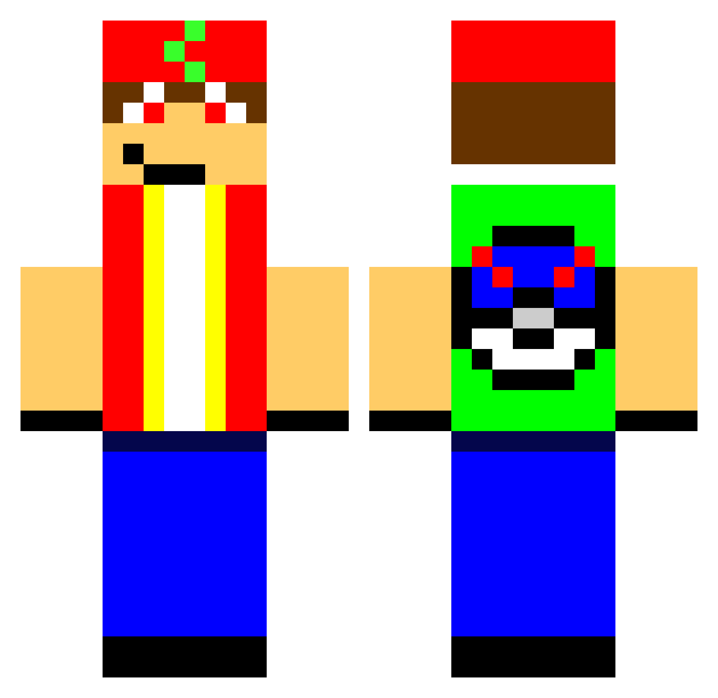 Appositive Minecraft skin, front and back view