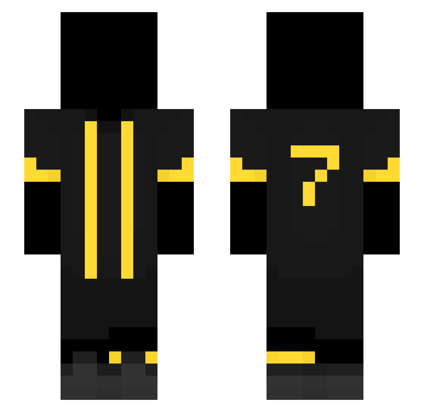 XOSEPY Minecraft skin, front and back view