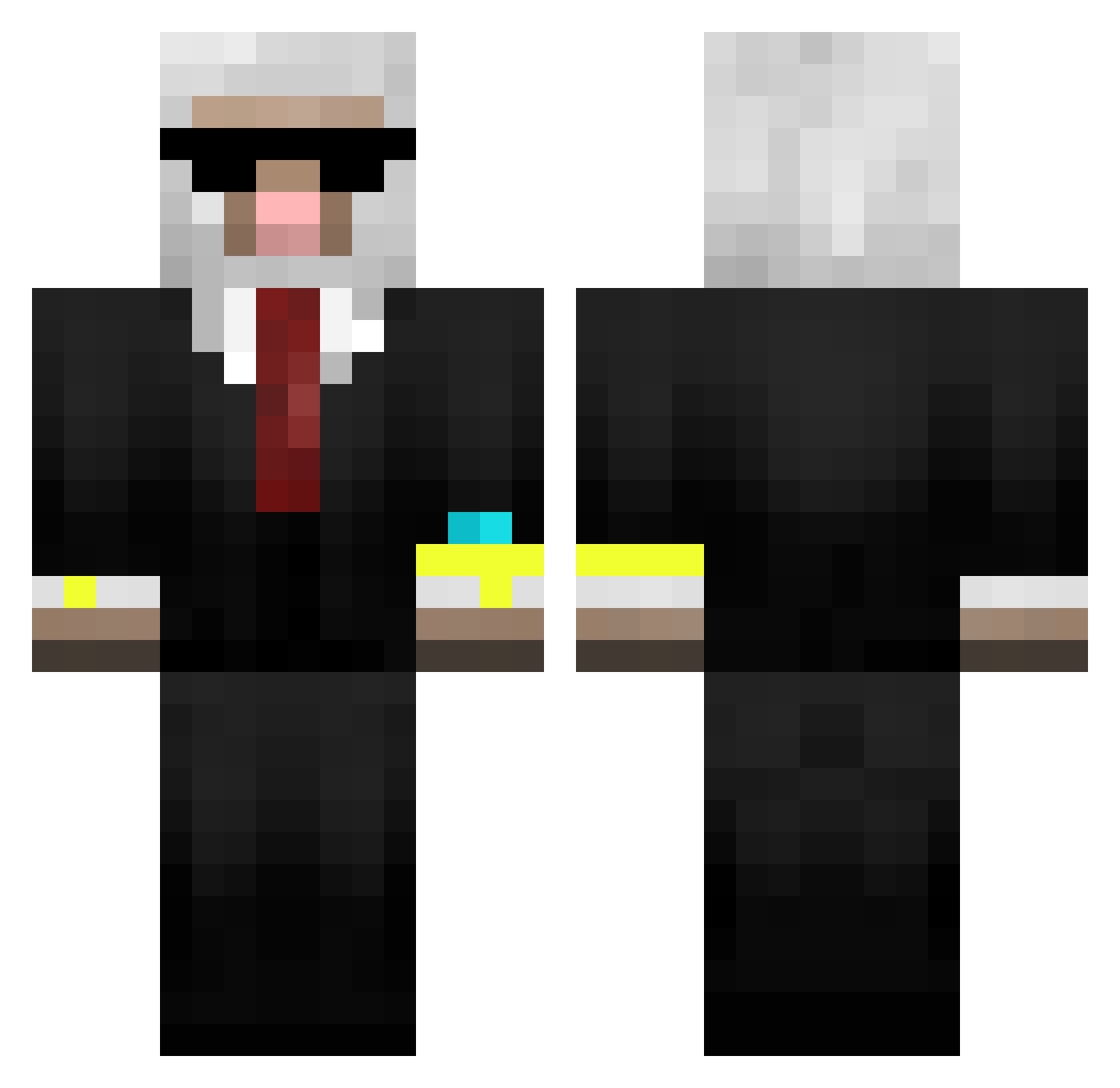 moutonneux Minecraft skin, front and back view