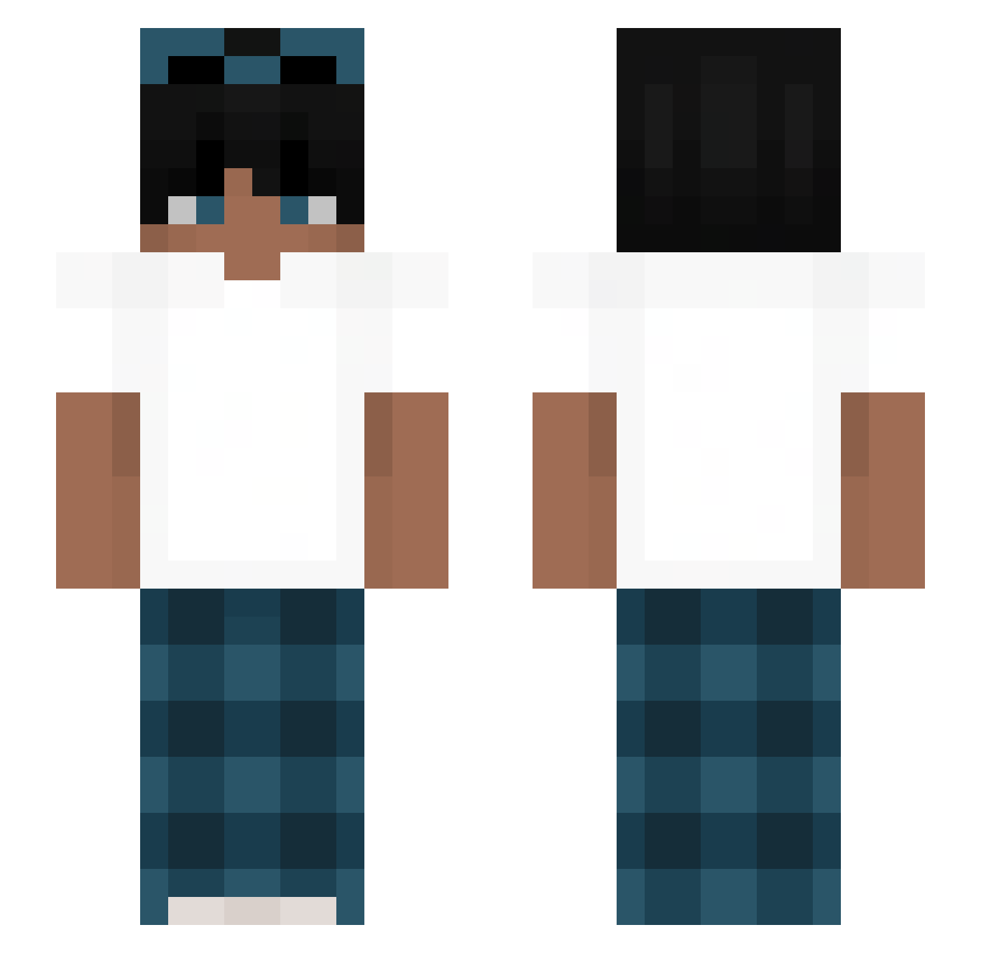 Sr0Panic Minecraft skin, front and back view