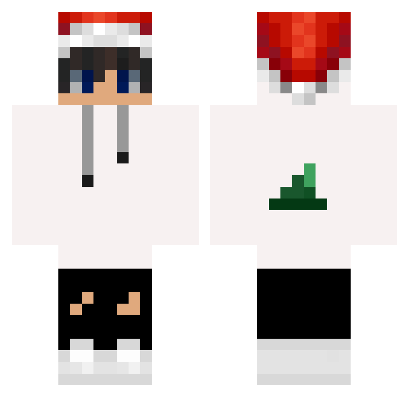 Vanessastyle Minecraft skin, front and back view