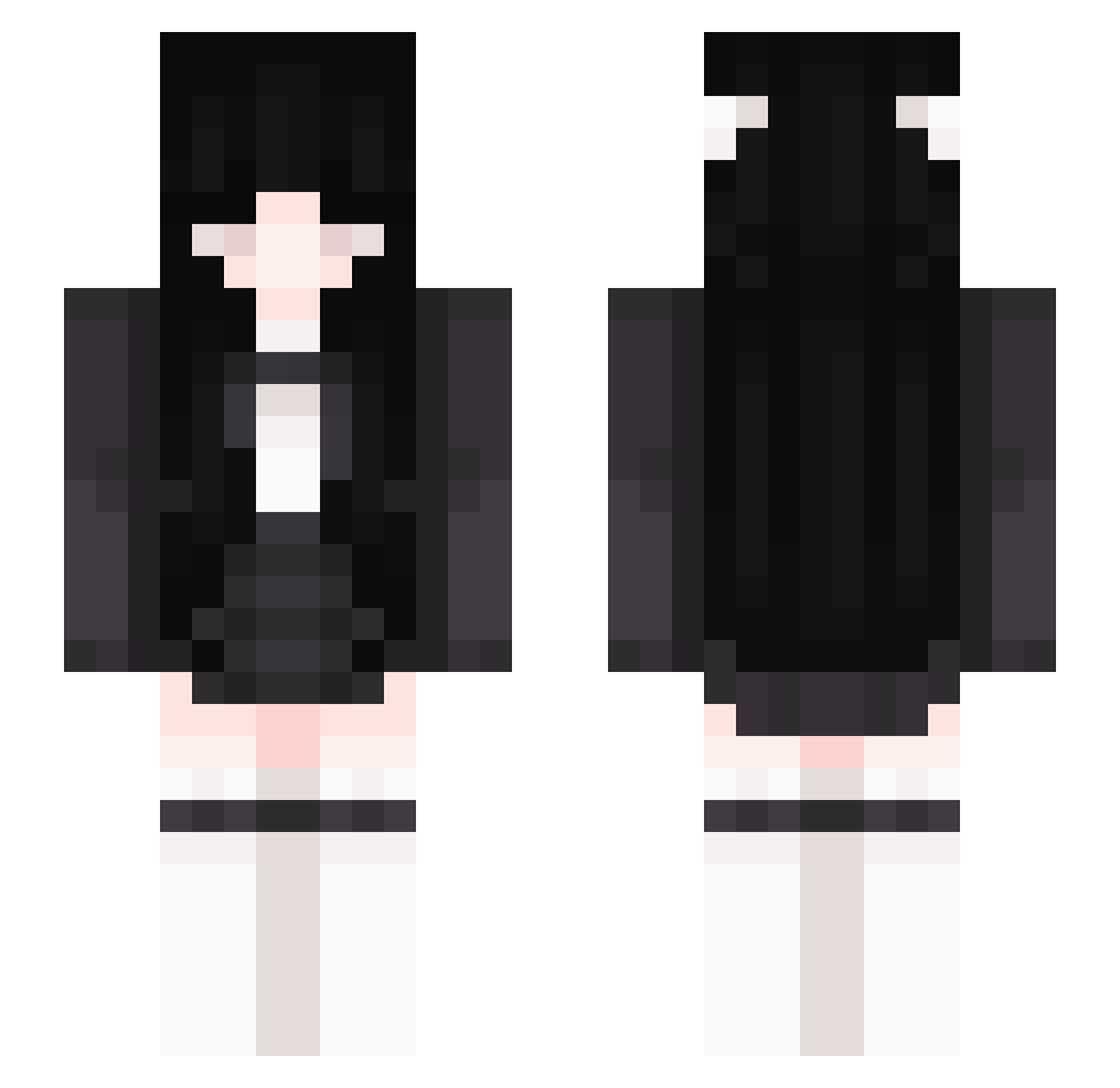 Terrify Minecraft skin, front and back view