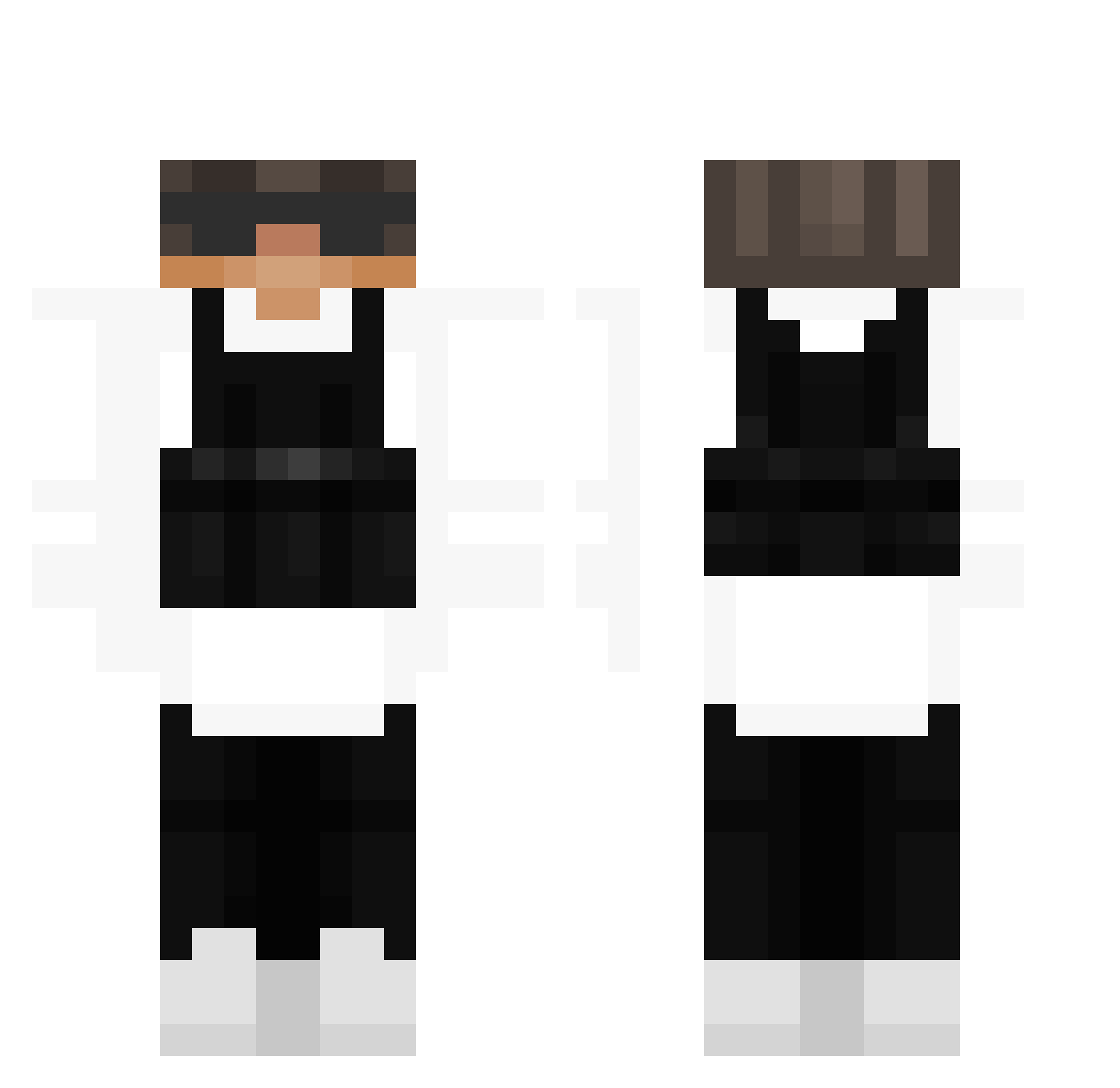Sloophamer Minecraft skin, front and back view
