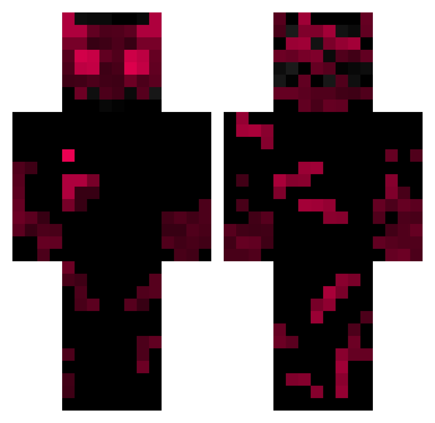 tacpop Minecraft skin, front and back view
