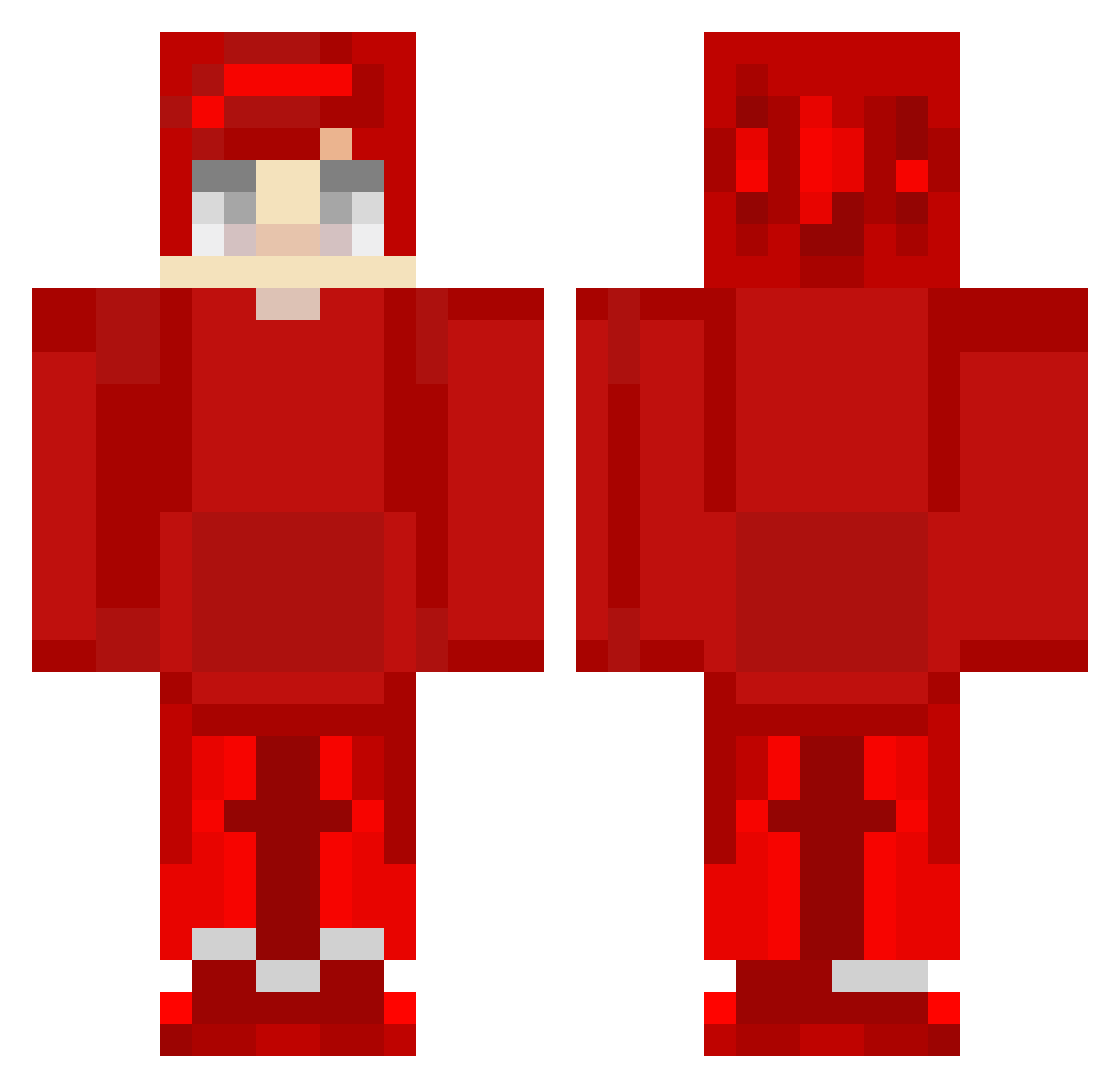 Thazaknor Minecraft skin, front and back view