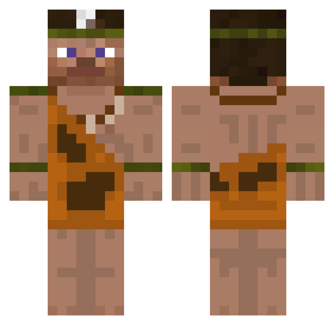 johntommy Minecraft skin, front and back view