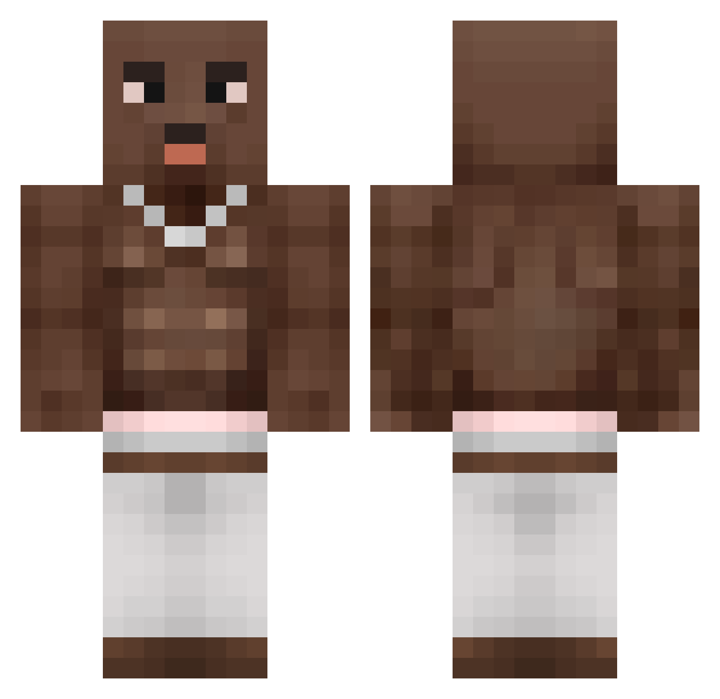 Floor8 Minecraft skin, front and back view