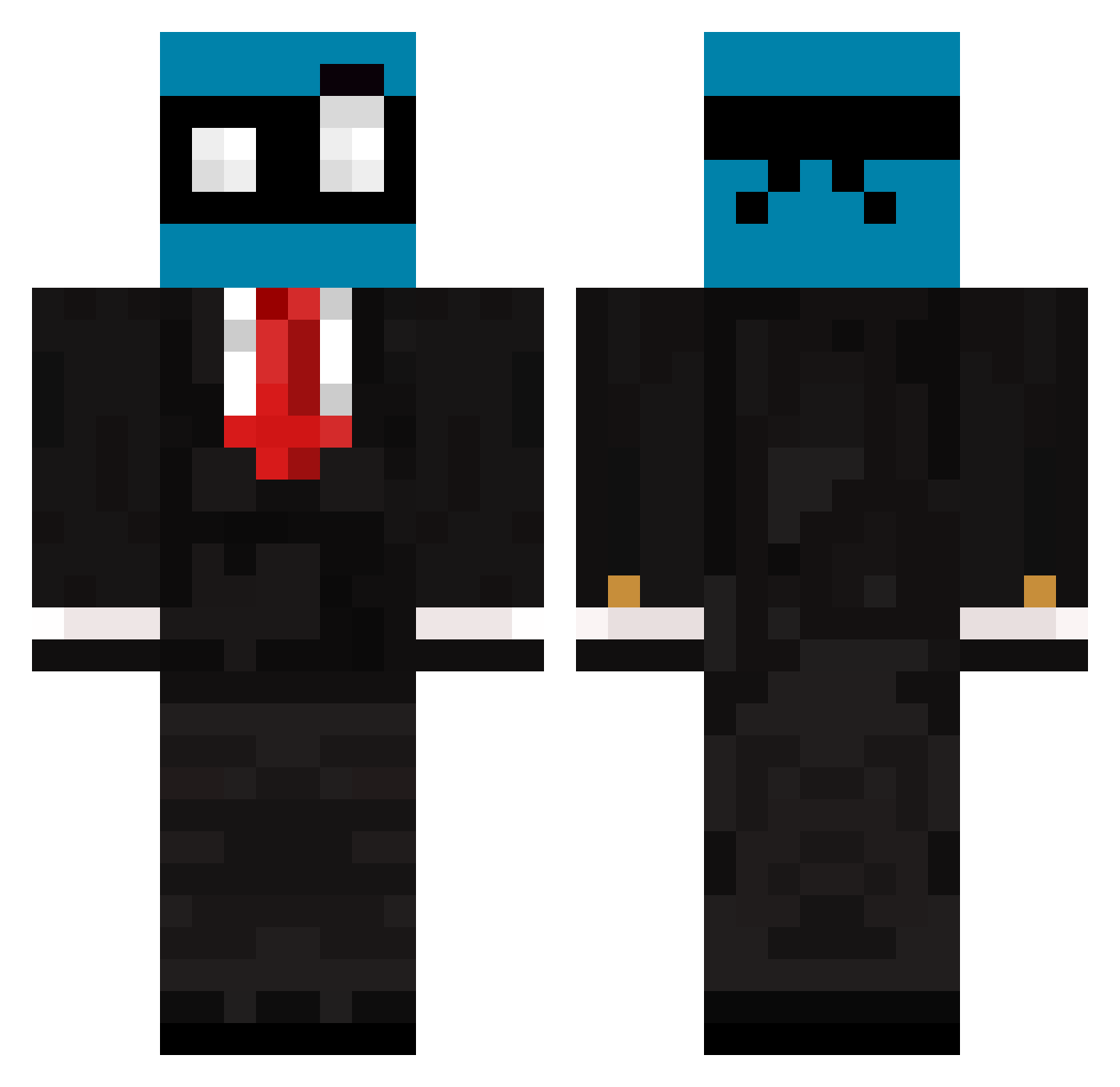 ergonomisch Minecraft skin, front and back view