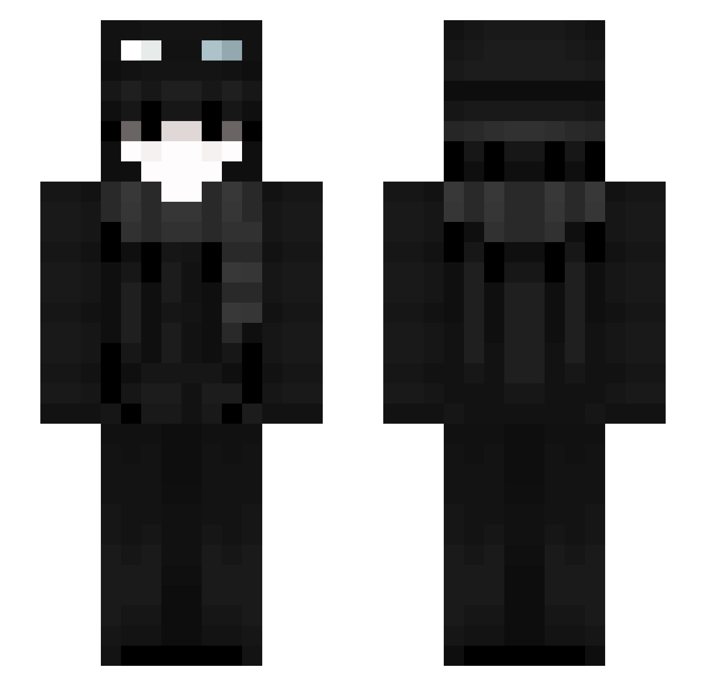 Ernestine Minecraft skin, front and back view