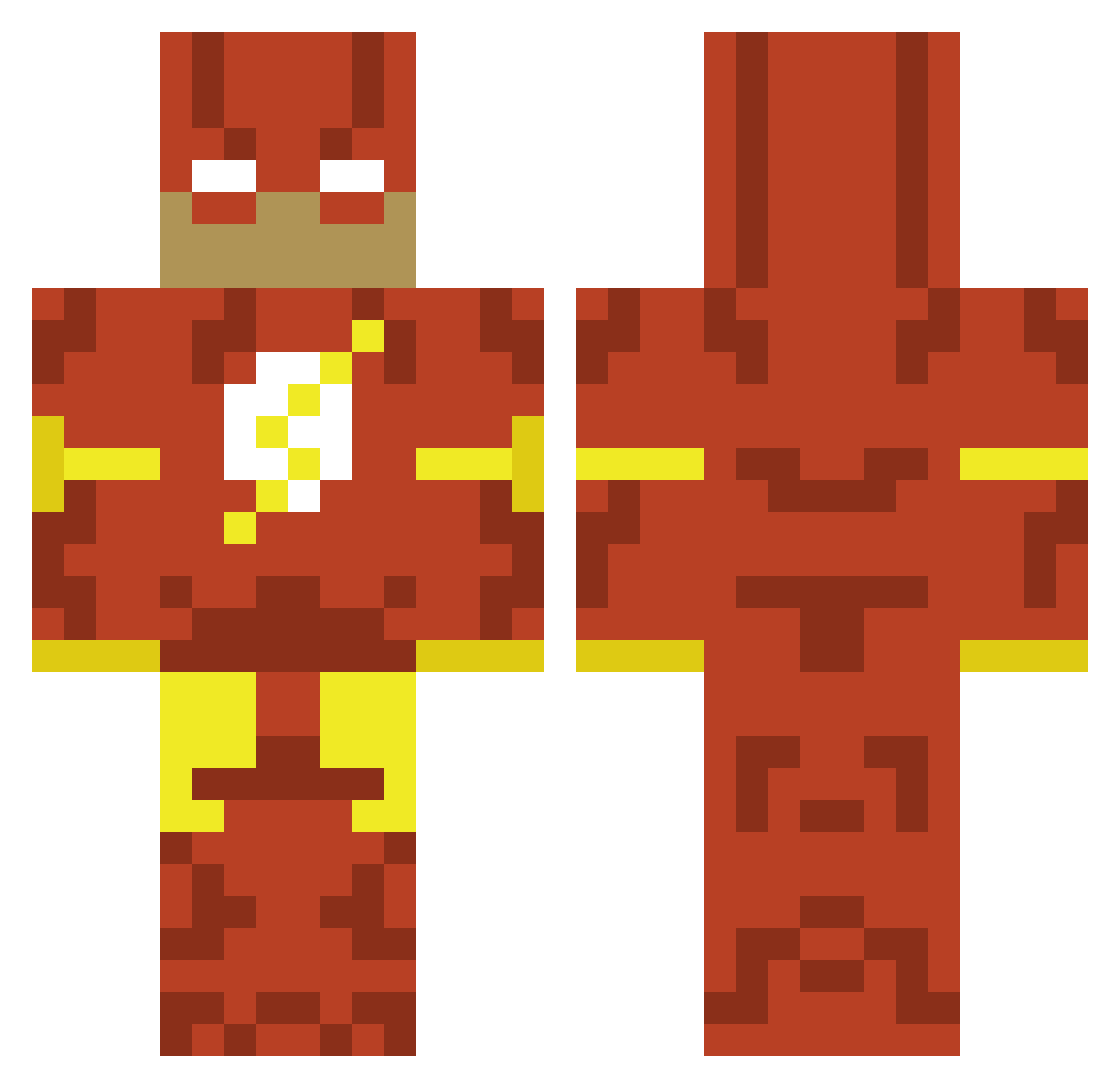 MrTasteful Minecraft skin, front and back view