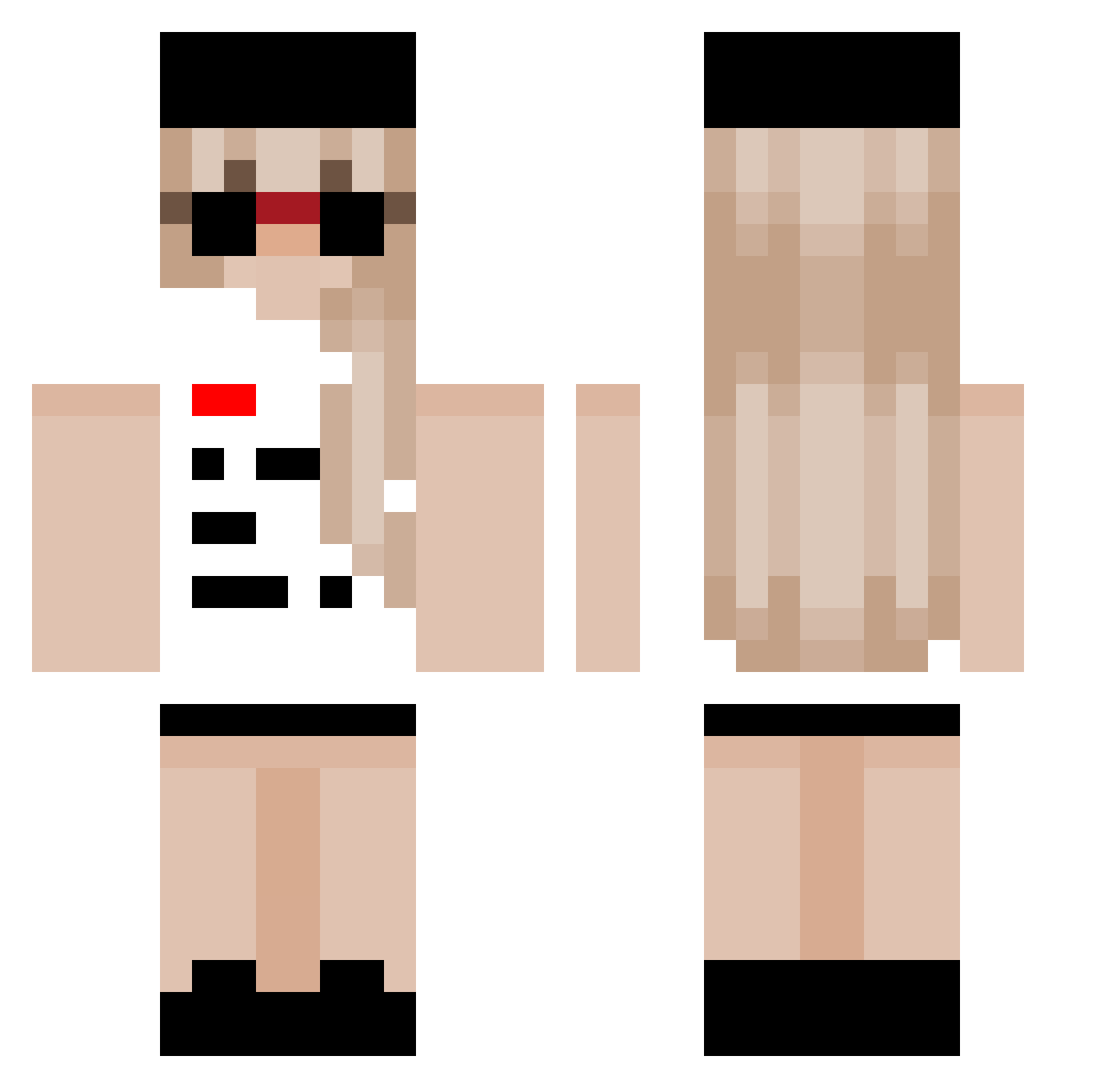 anatommyy Minecraft skin, front and back view