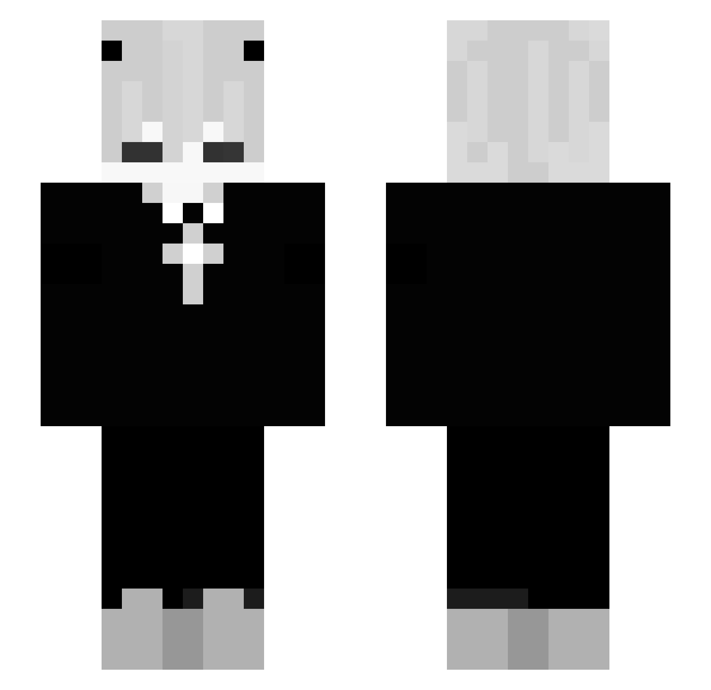 klz0 Minecraft skin, front and back view