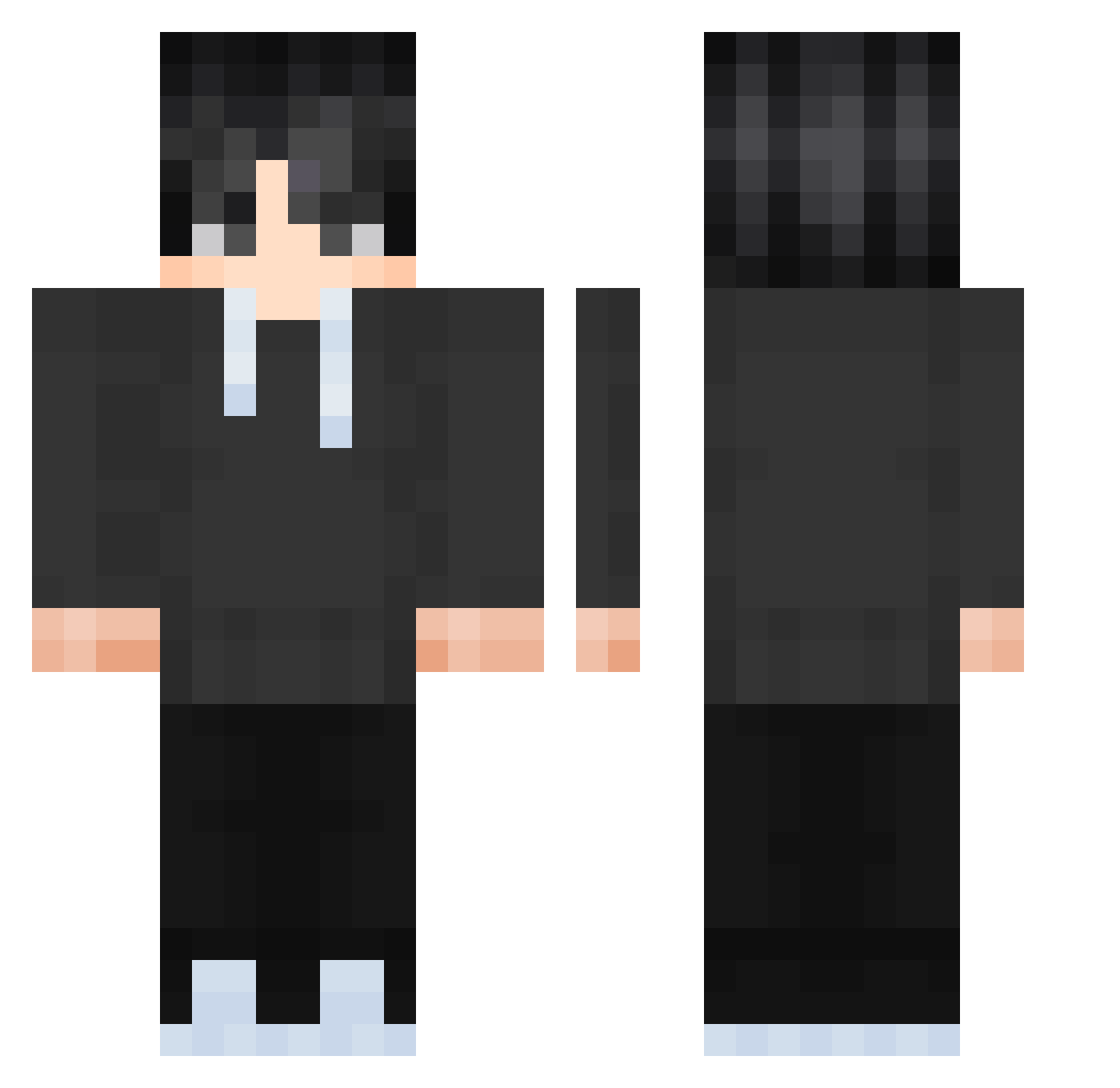 zl4d Minecraft skin, front and back view