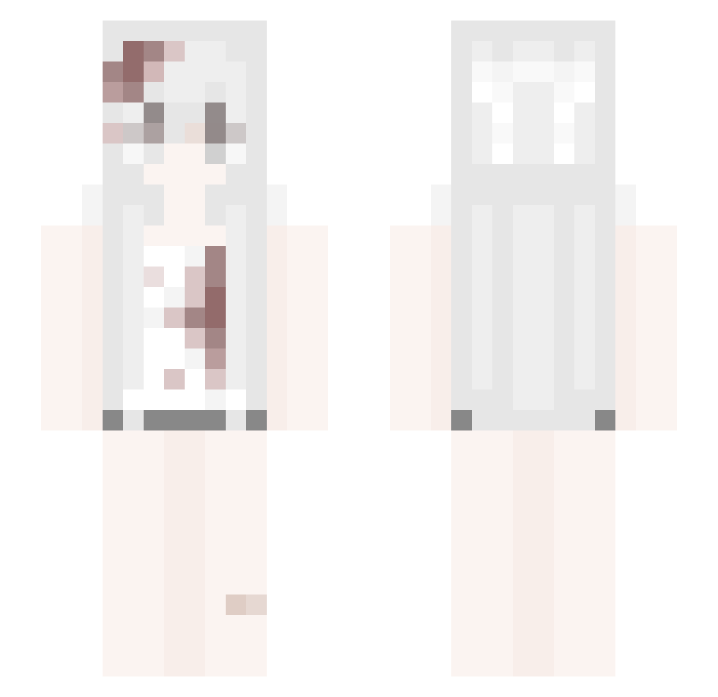 ByeByeLoser Minecraft skin, front and back view