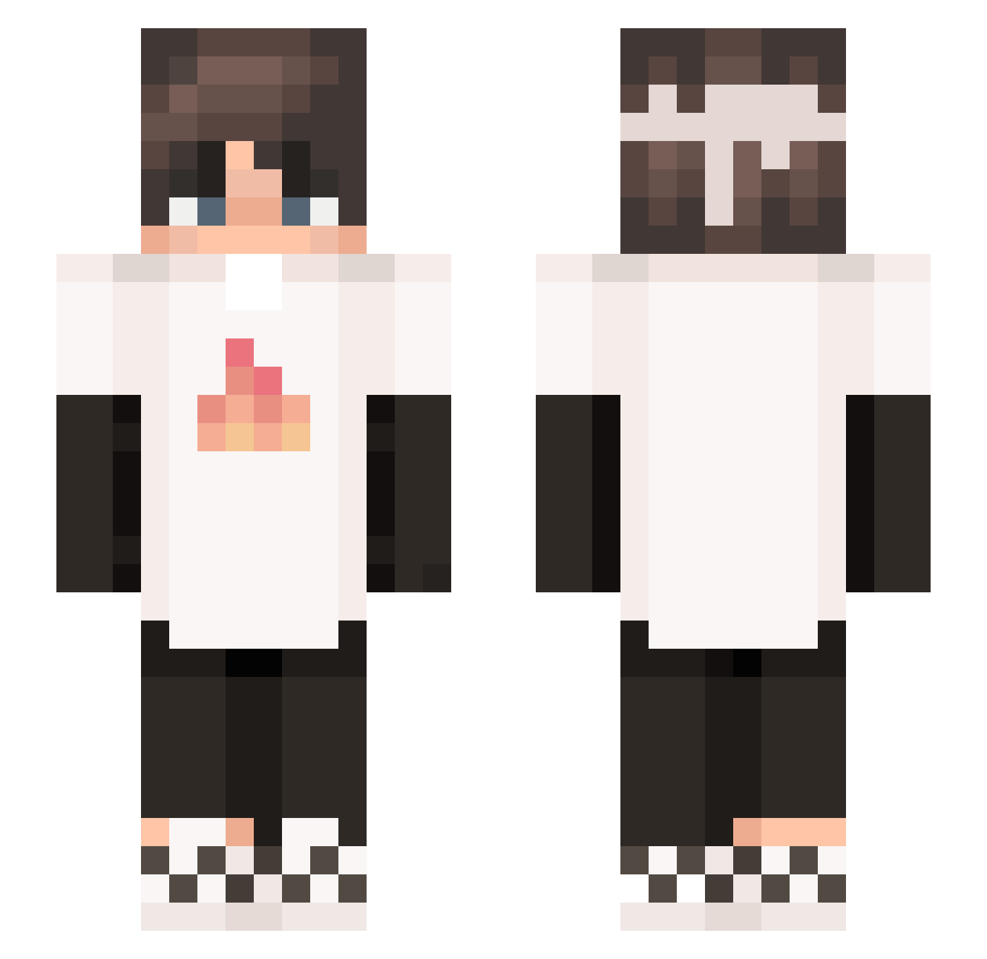 WaZa__7 Minecraft skin, front and back view