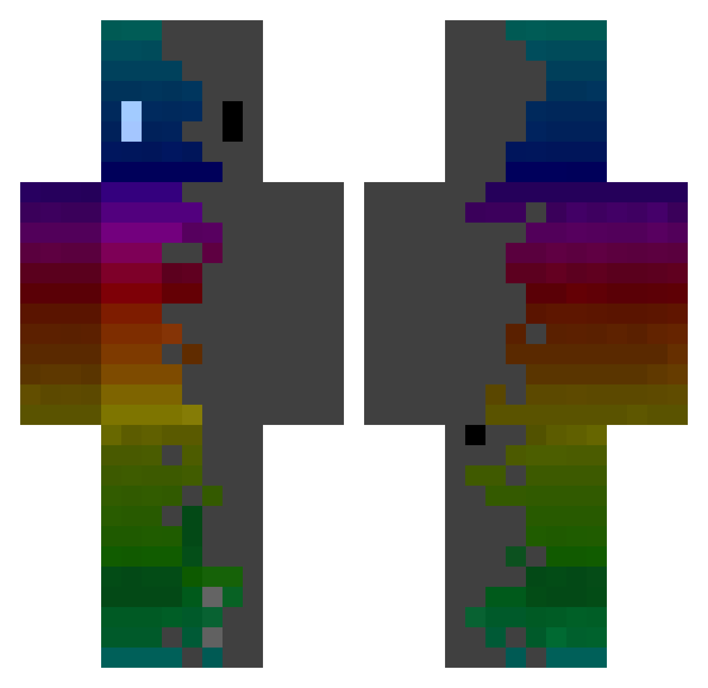 Snakeater05 Minecraft skin, front and back view