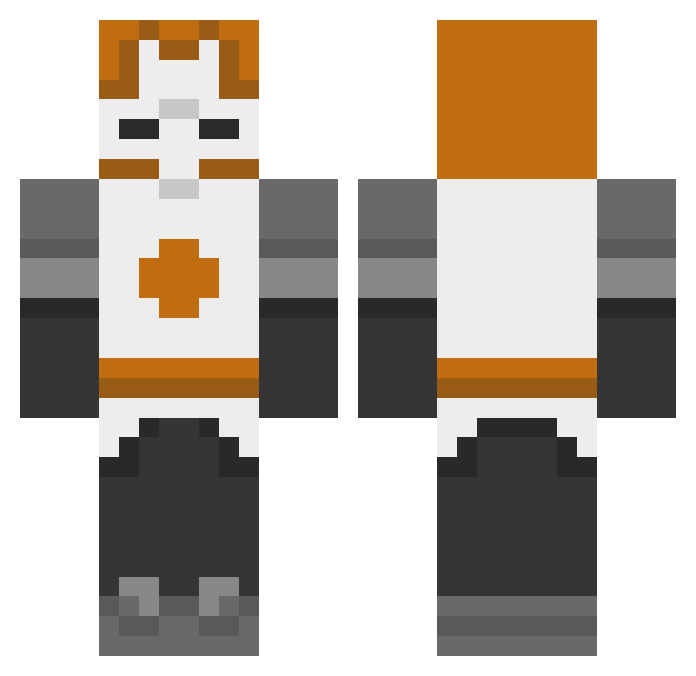 ChillPillSeller Minecraft skin, front and back view