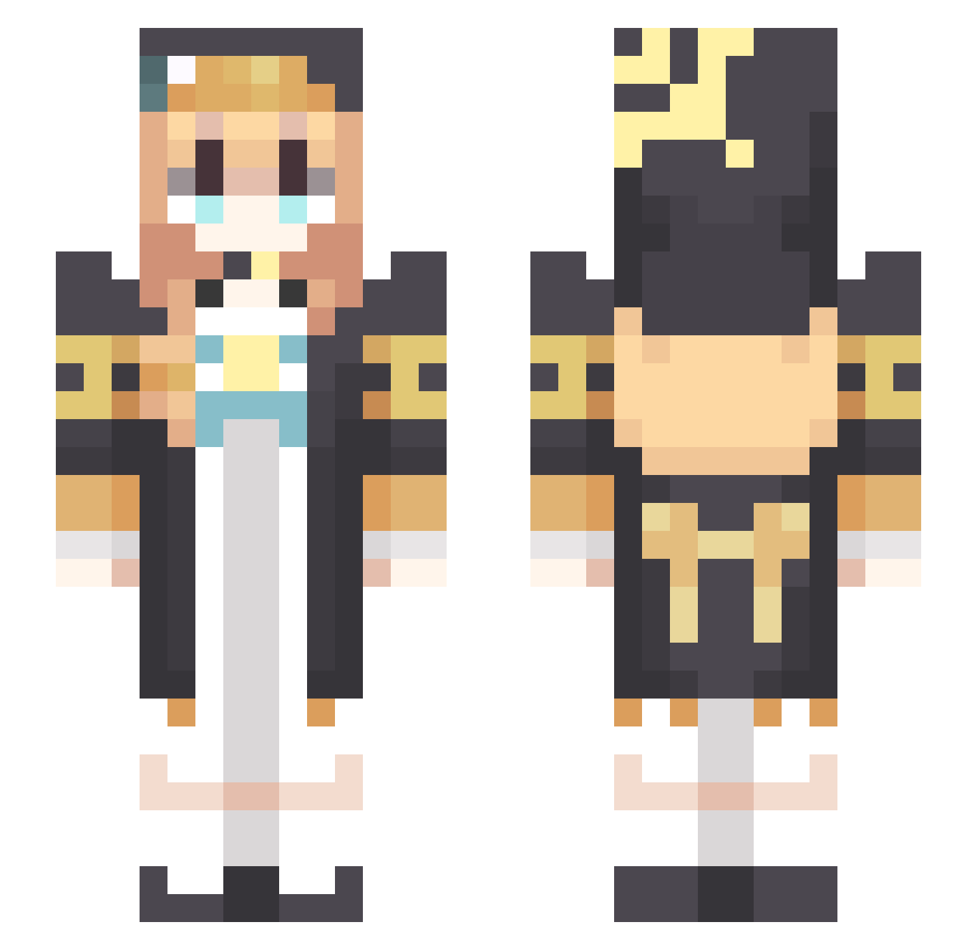 UmeMaru452 Minecraft skin, front and back view