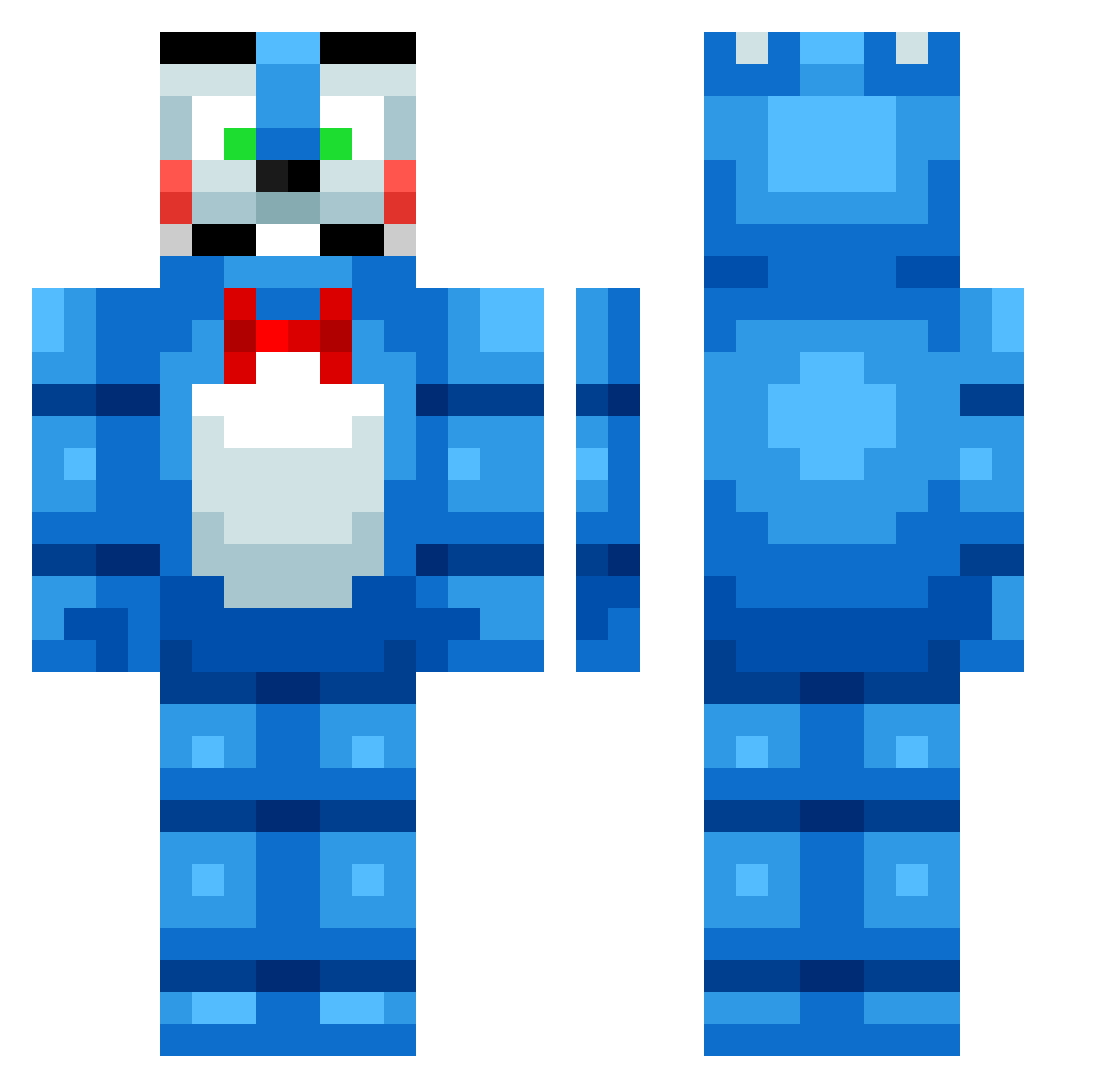 xXKid_PredatorXx Minecraft skin, front and back view