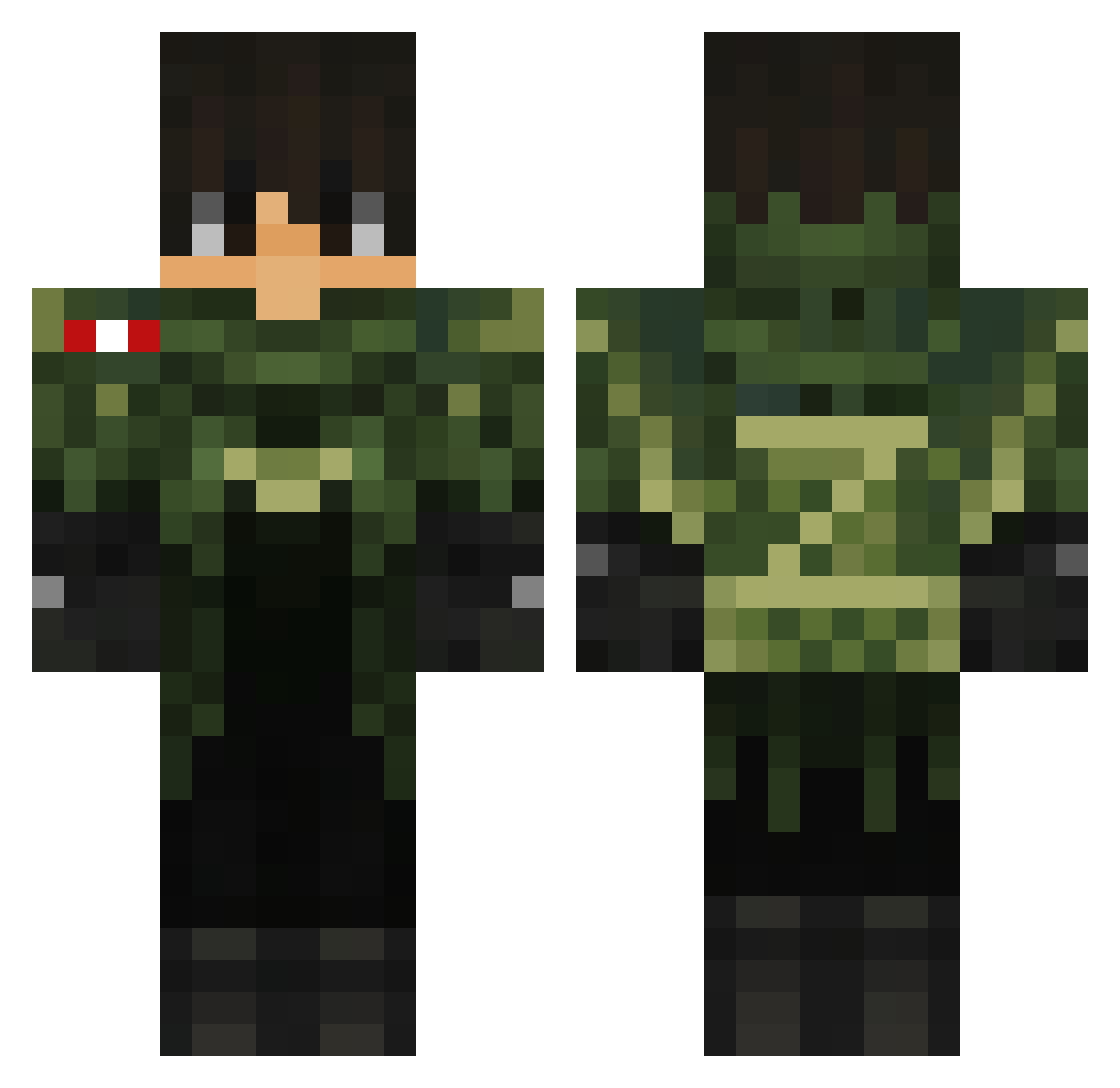 ZOLVOR37X Minecraft skin, front and back view
