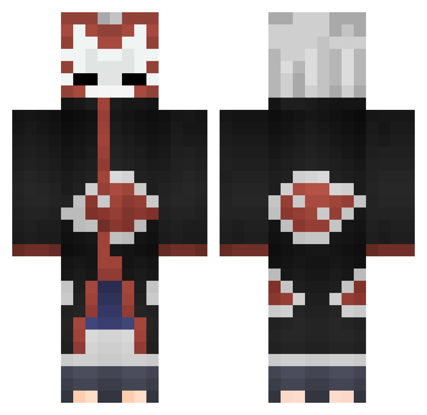 _iwKira Minecraft skin, front and back view