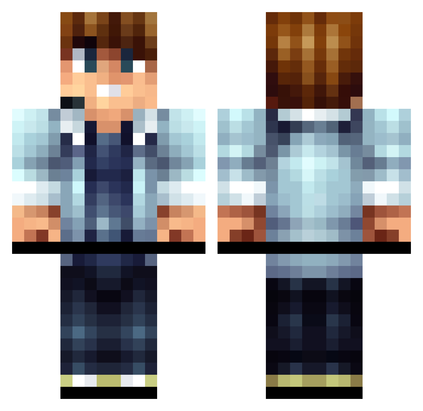 Harmless Minecraft skin, front and back view