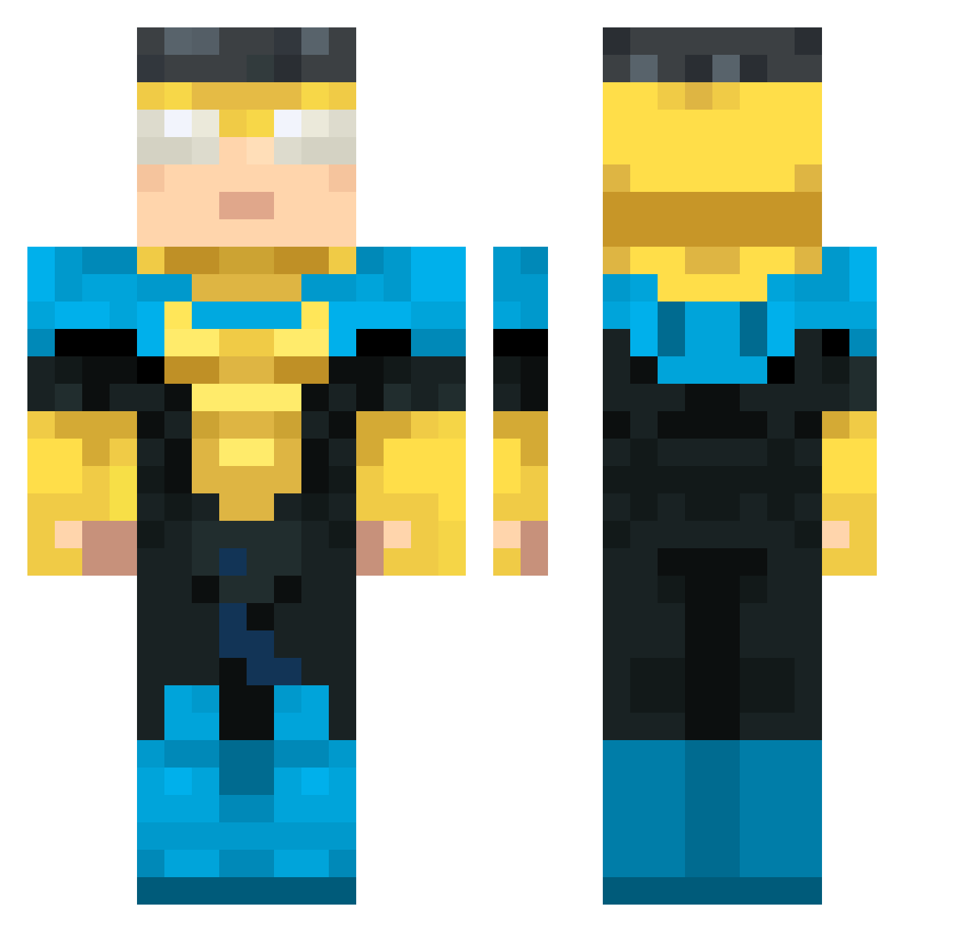 Linto_ Minecraft skin, front and back view