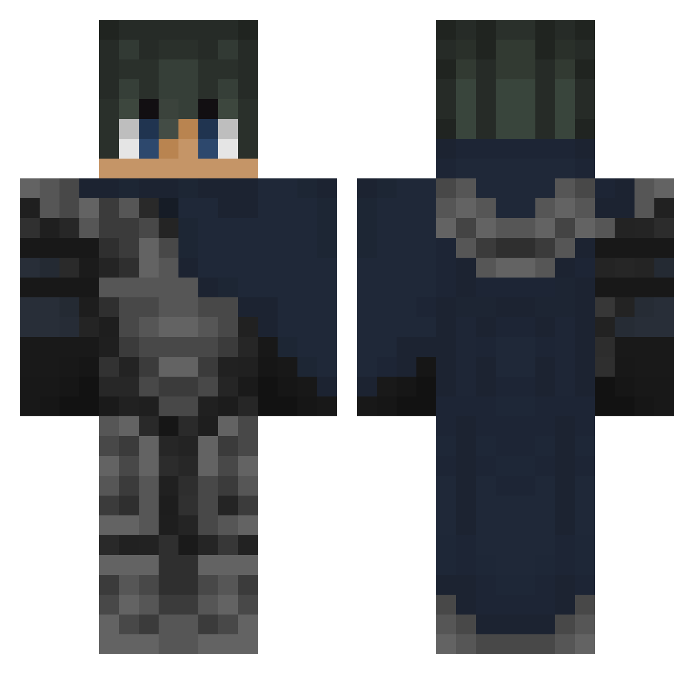 liammost Minecraft skin, front and back view