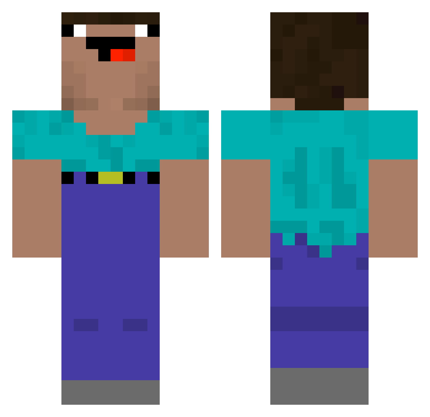 Sheep0605 Minecraft skin, front and back view