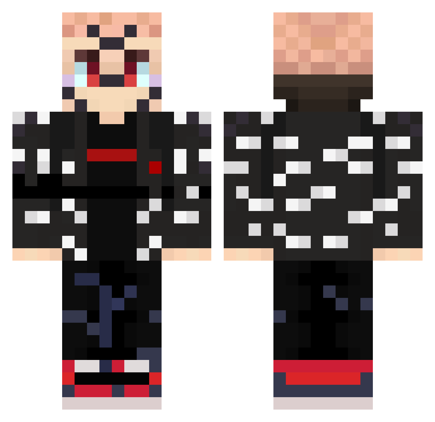 bengkokk Minecraft skin, front and back view