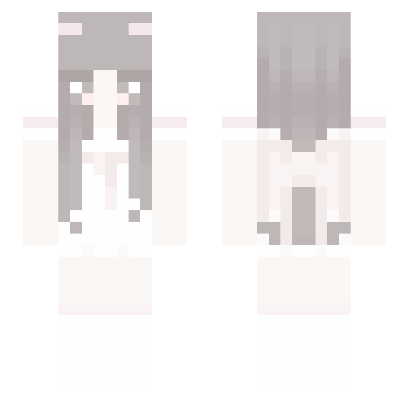 Netty0122 Minecraft skin, front and back view