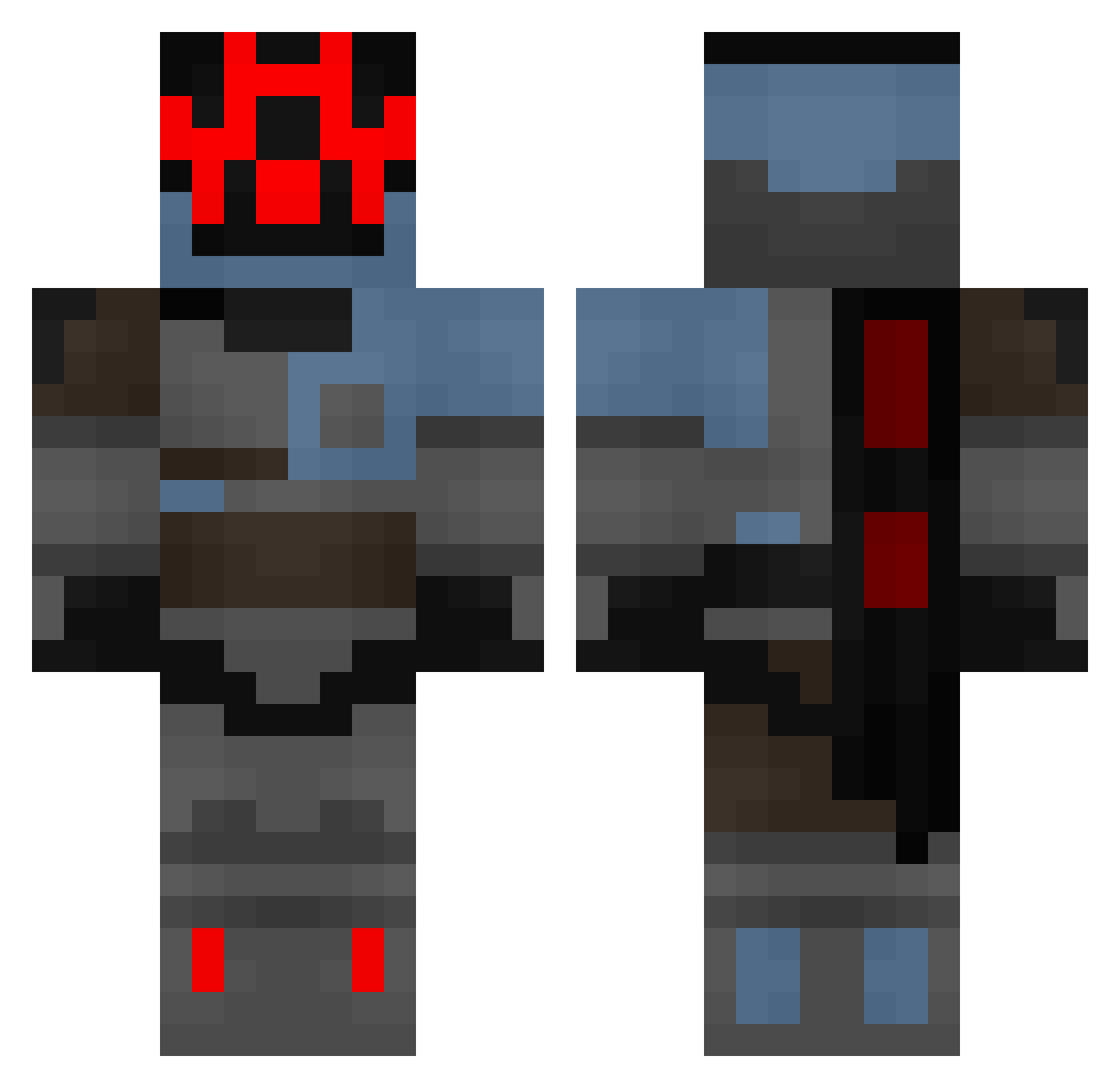 nanadinany Minecraft skin, front and back view