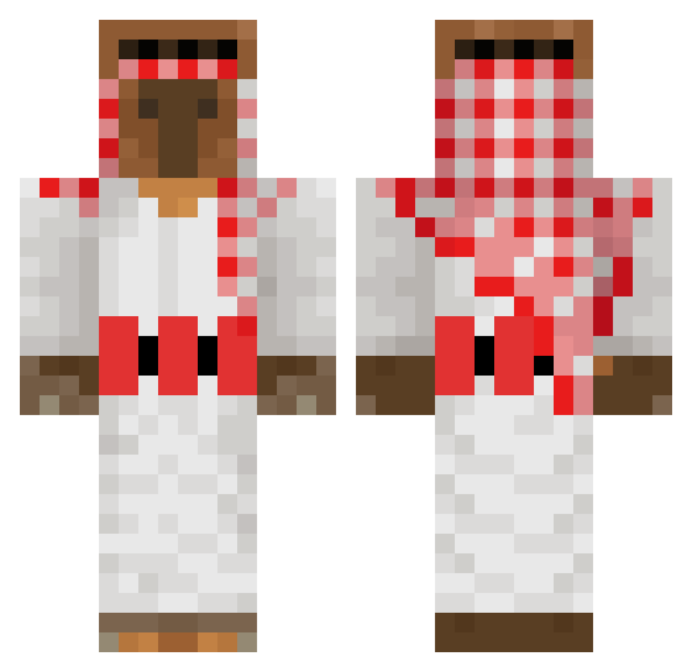 KingNoPlan Minecraft skin, front and back view