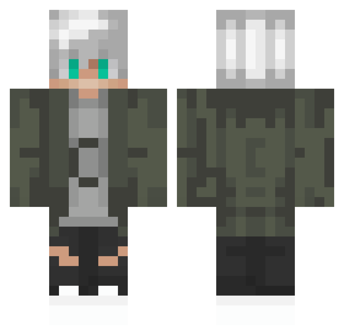 Shannghai Minecraft skin, front and back view