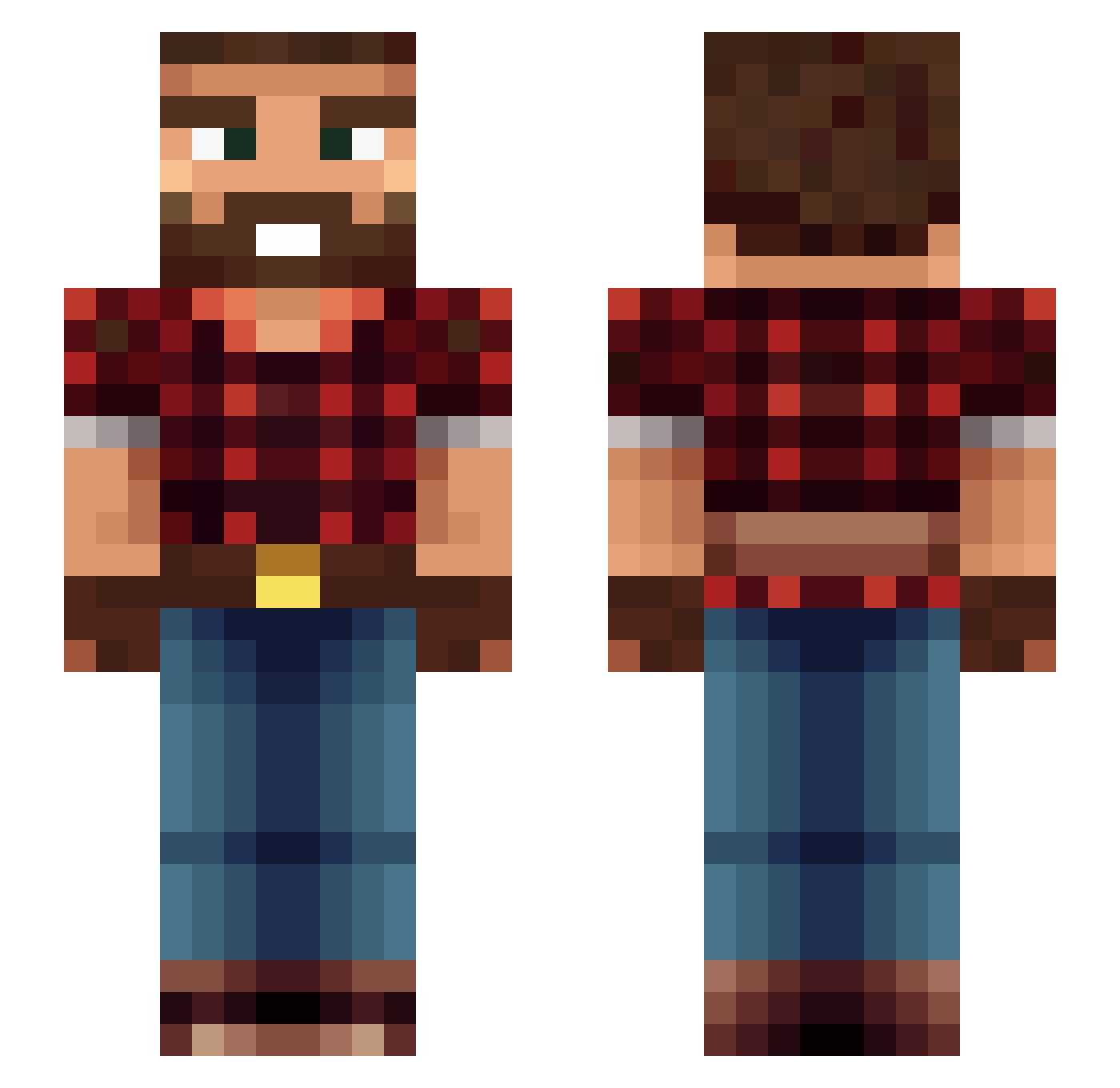 Silent_Rob Minecraft skin, front and back view