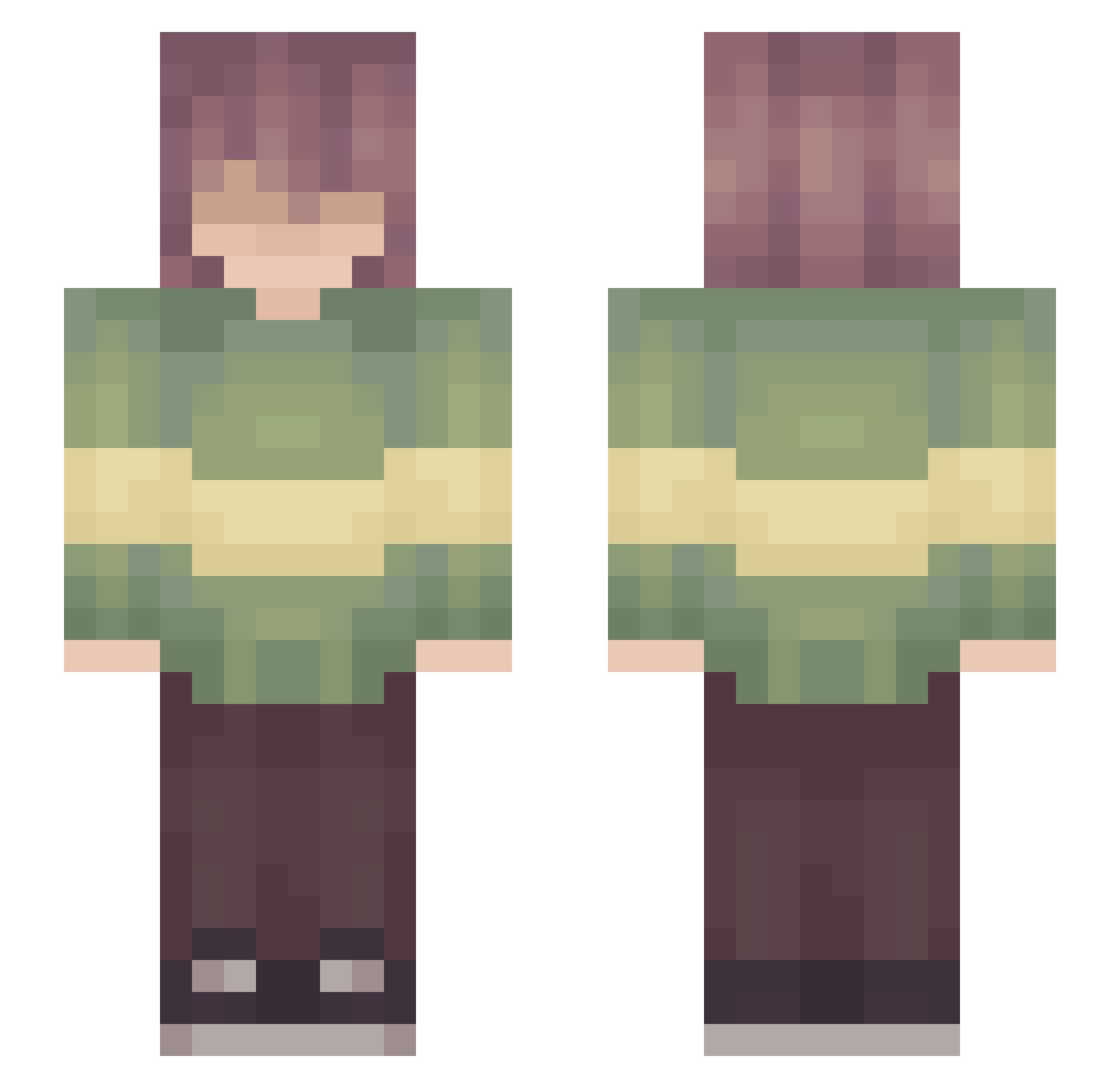 atomizeo Minecraft skin, front and back view