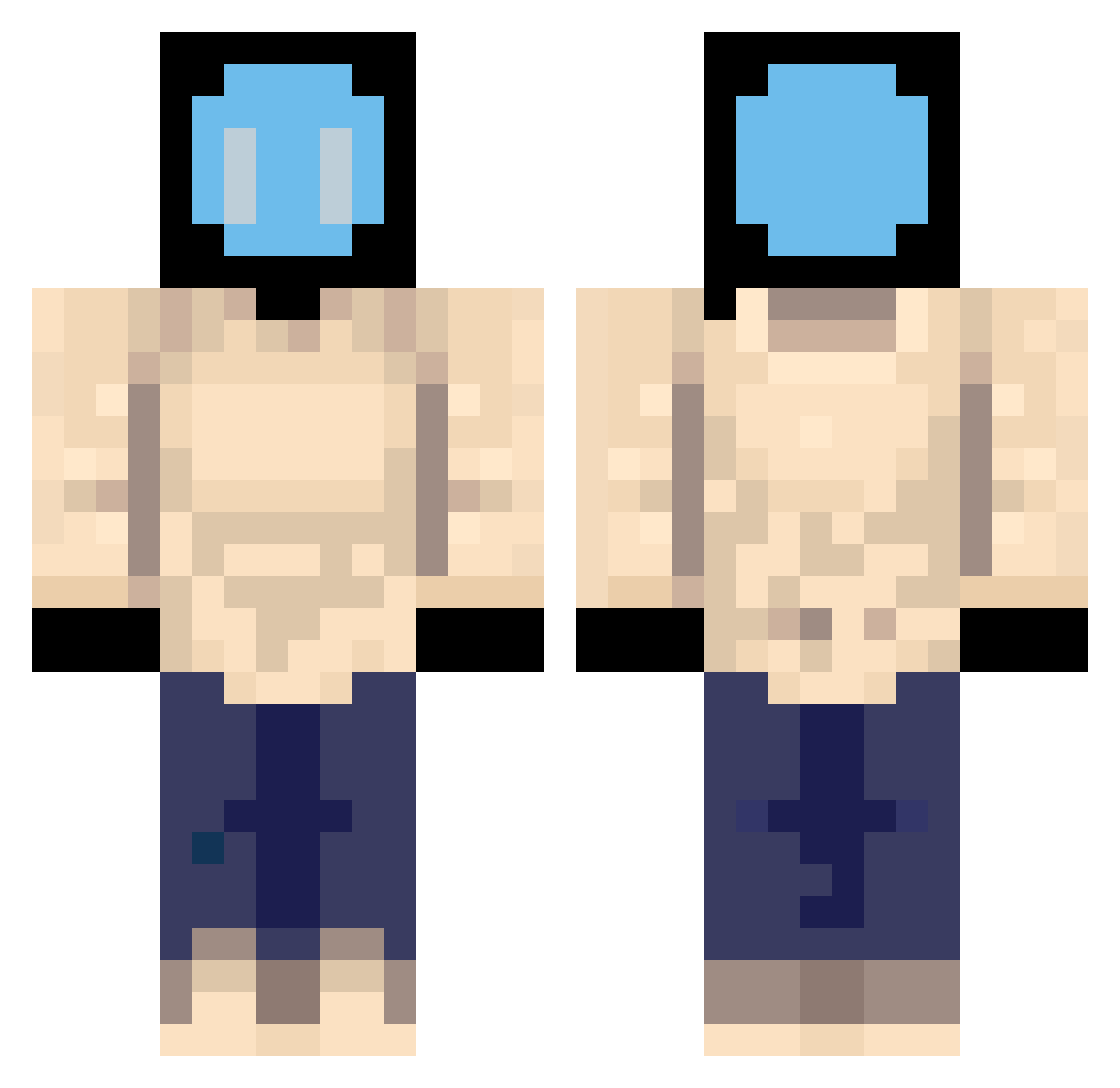 confuse_creator Minecraft skin, front and back view