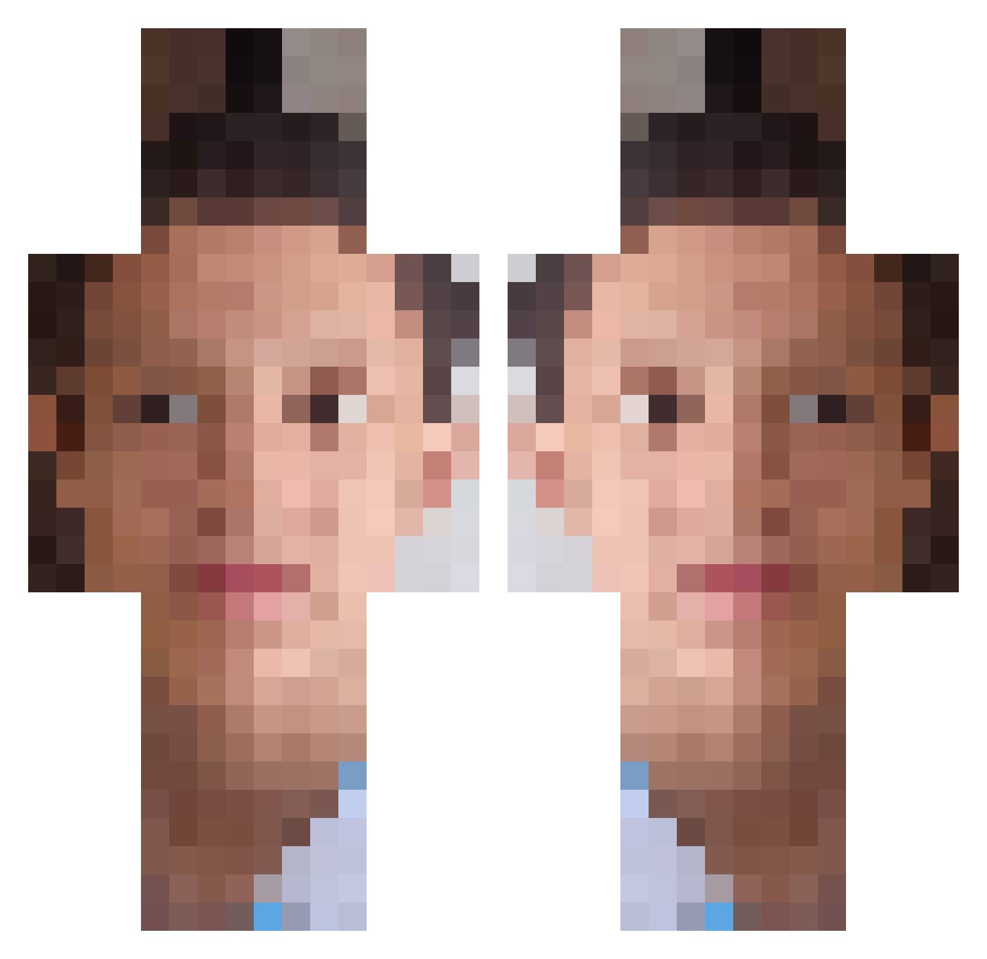 Takesz_ Minecraft skin, front and back view