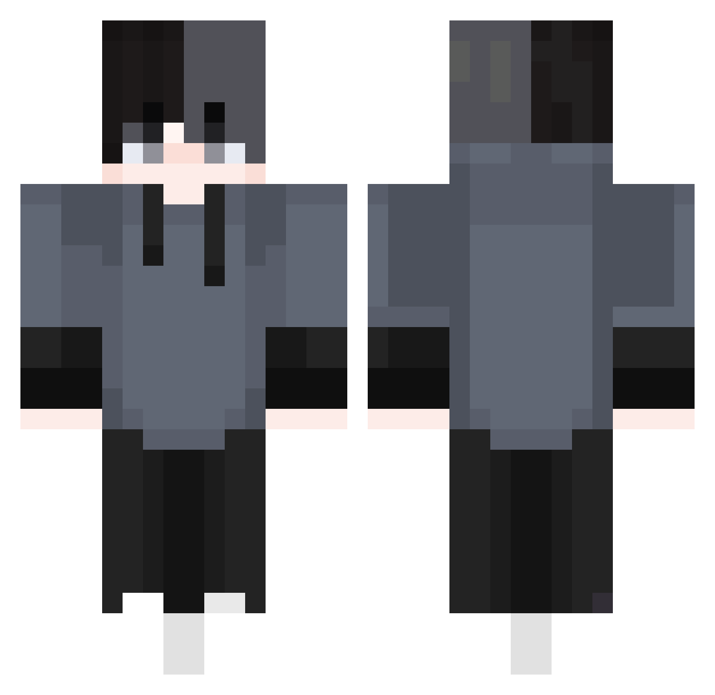 rvphaela Minecraft skin, front and back view