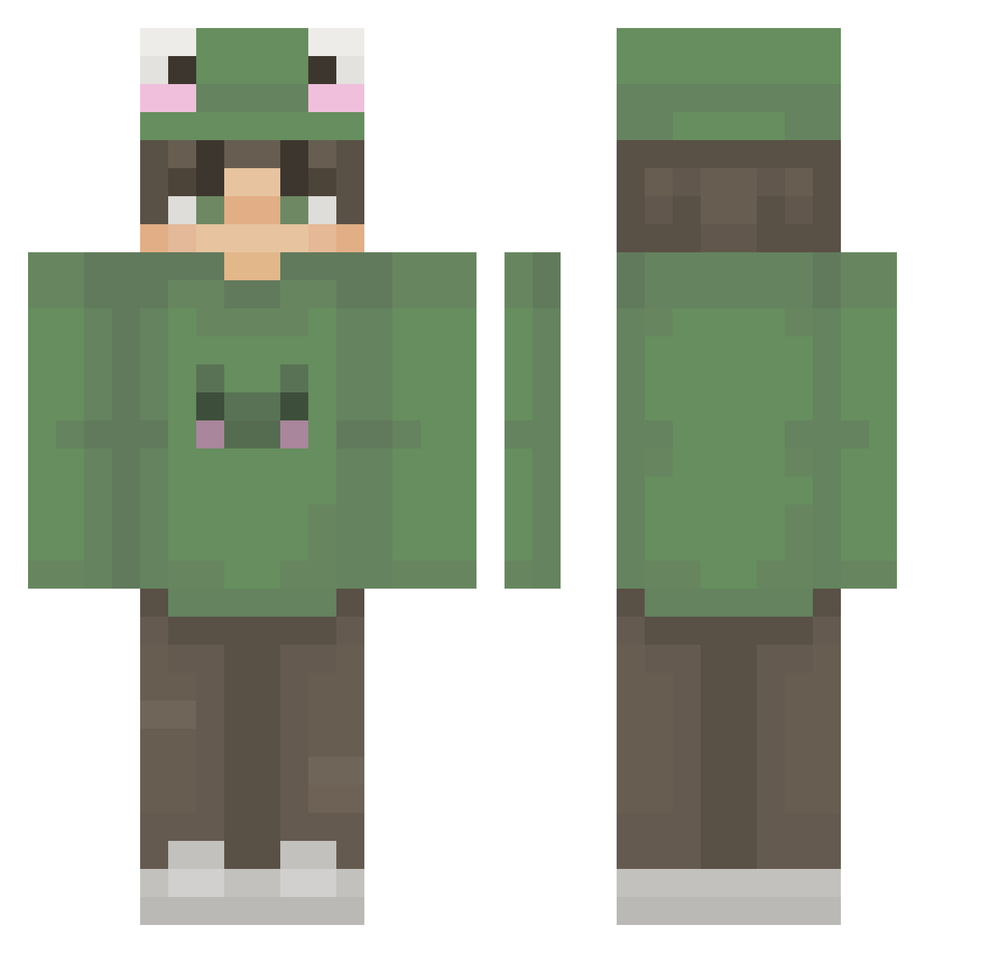 Skills_Peruvian Minecraft skin, front and back view